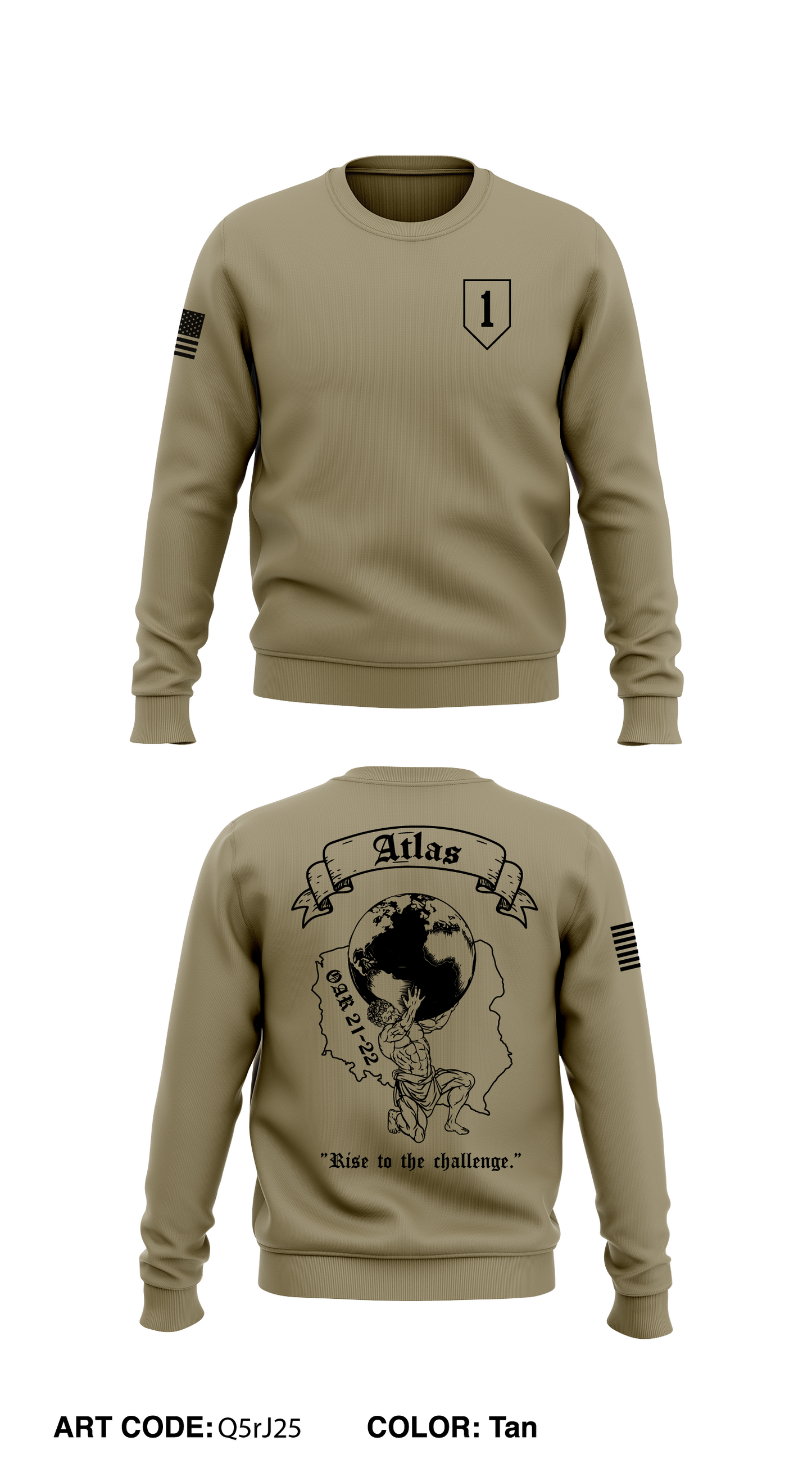 A Co, 101 BSB, 1 ABCT Store 1 Core Men's Crewneck Performance Sweatshirt - Q5rJ25