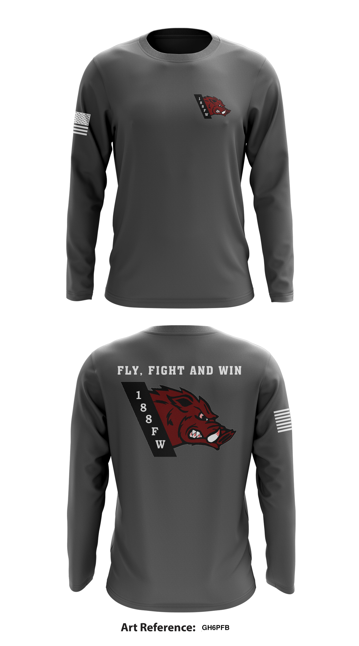 188th Wing Store 1 Core Men's LS Performance Tee - gh6pfb