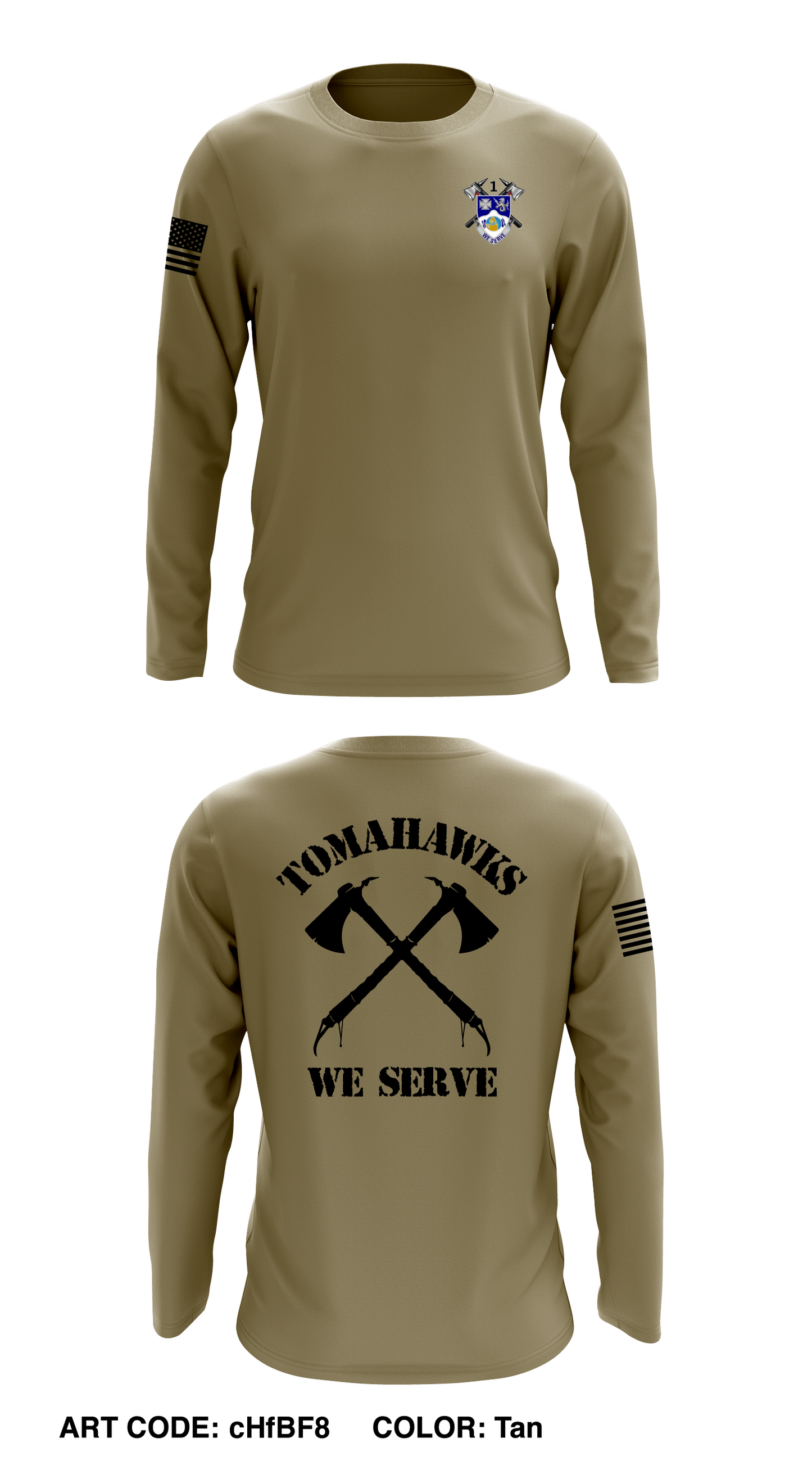 1-23 IN BN, 1-2 SBCT Store 1 Core Men's LS Performance Tee - cHfBF8