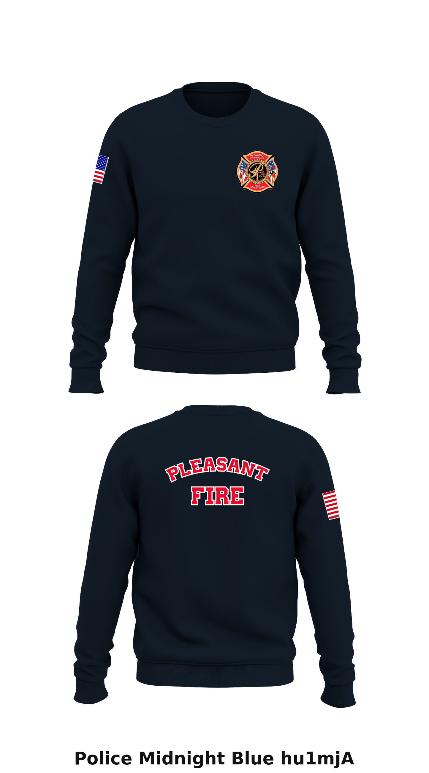 Pleasant Township Fire Department Store 1 Core Men's Crewneck Performance Sweatshirt - hu1mjA