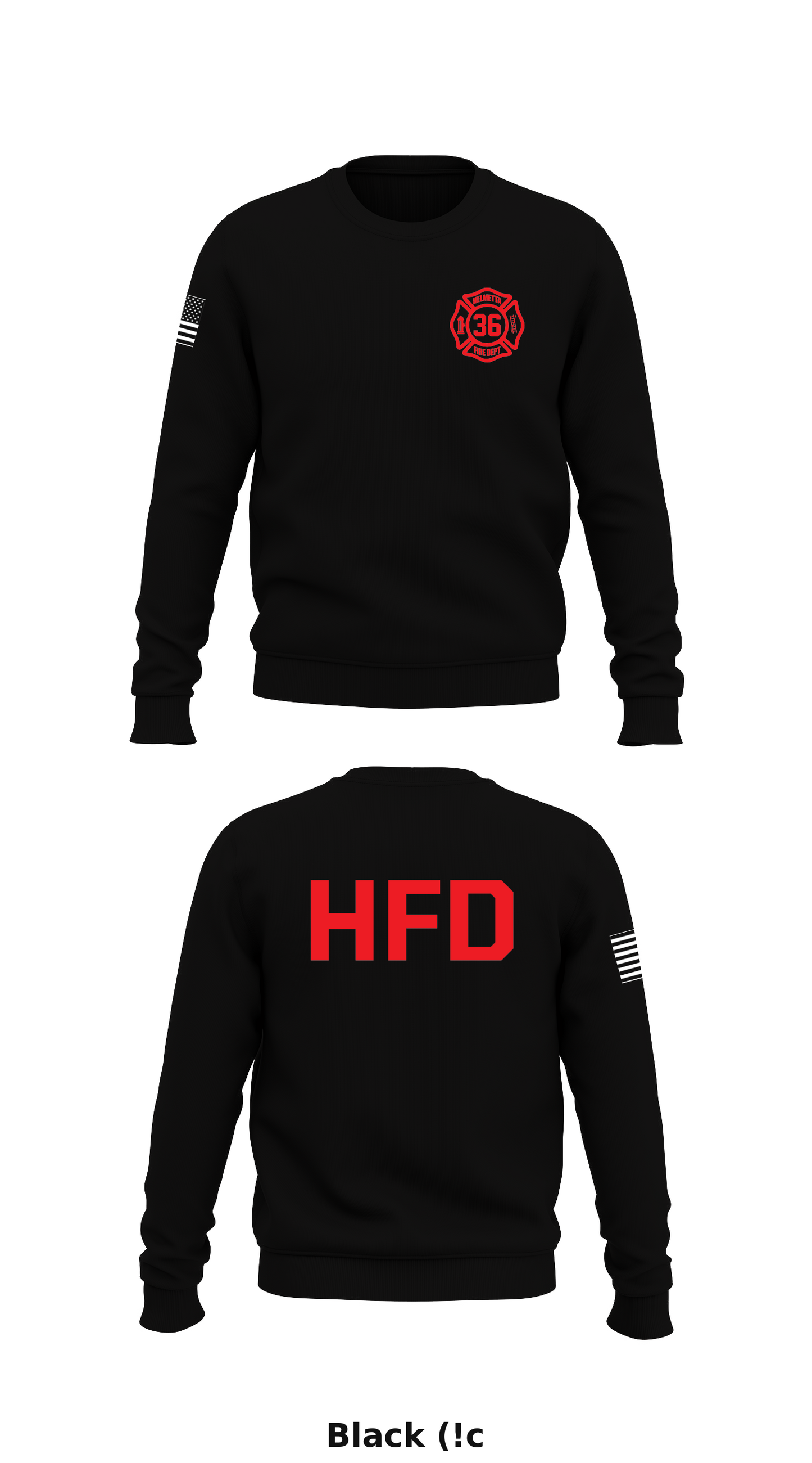 Helmetta Fire Department Store 1 Core Men's Crewneck Performance Sweatshirt - (!c