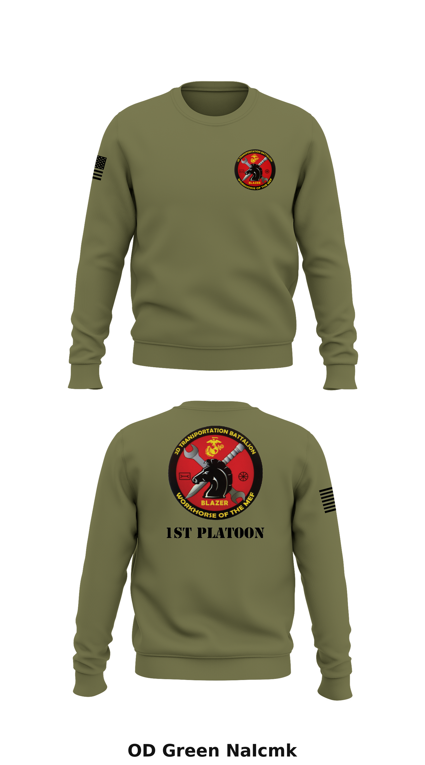 2nd Transportation Battalion Bravo Co 1st Plt Store 1 Core Men's Crewneck Performance Sweatshirt - NaIcmk