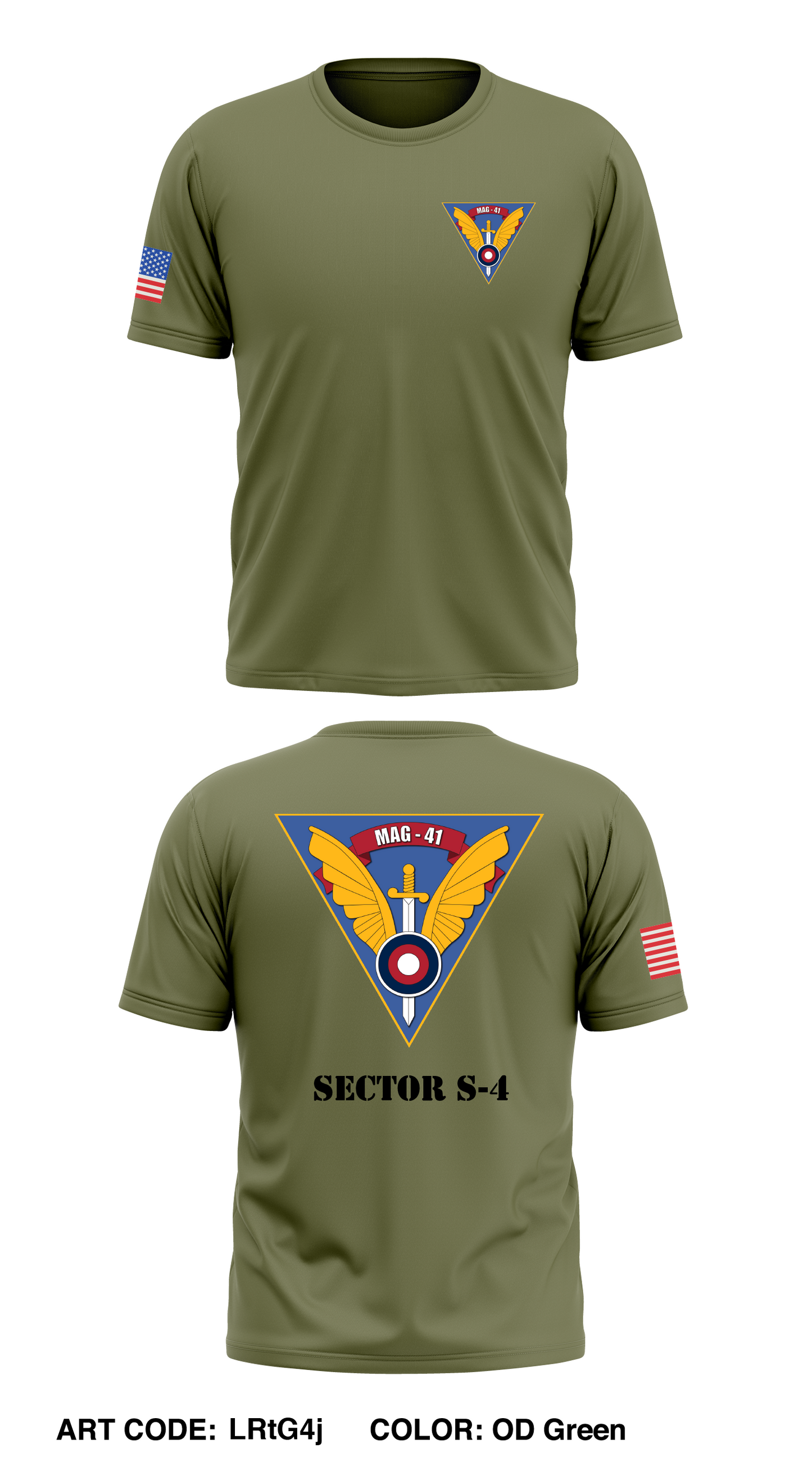 MAG 41 HEADQUARTERS S-4 Store 1 Core Men's SS Performance Tee - LRtG4j