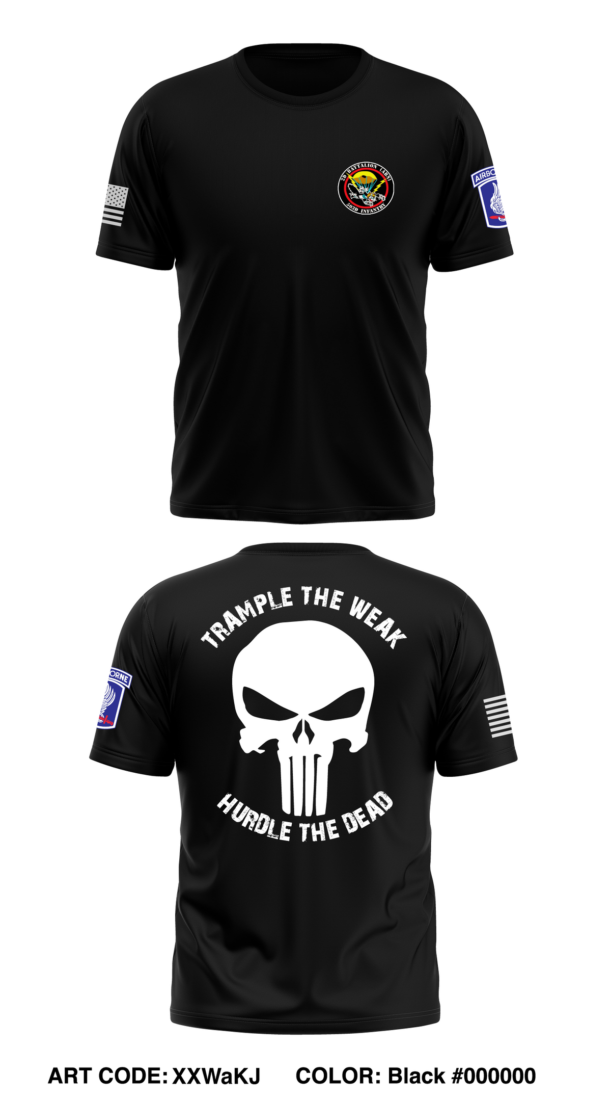 C Co, 2 BN, 503rd Store 1 Core Men's SS Performance Tee - XXWaKJ