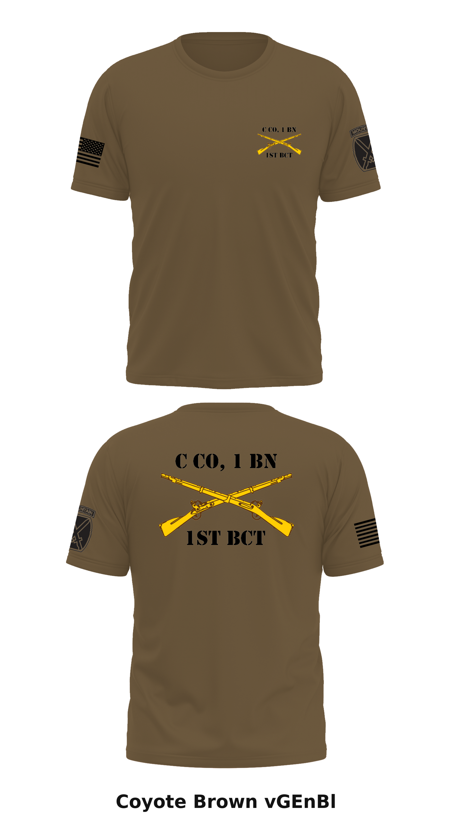 C Co, 1 BN, 1st BCT Store 1 Core Men's SS Performance Tee - vGEnBl