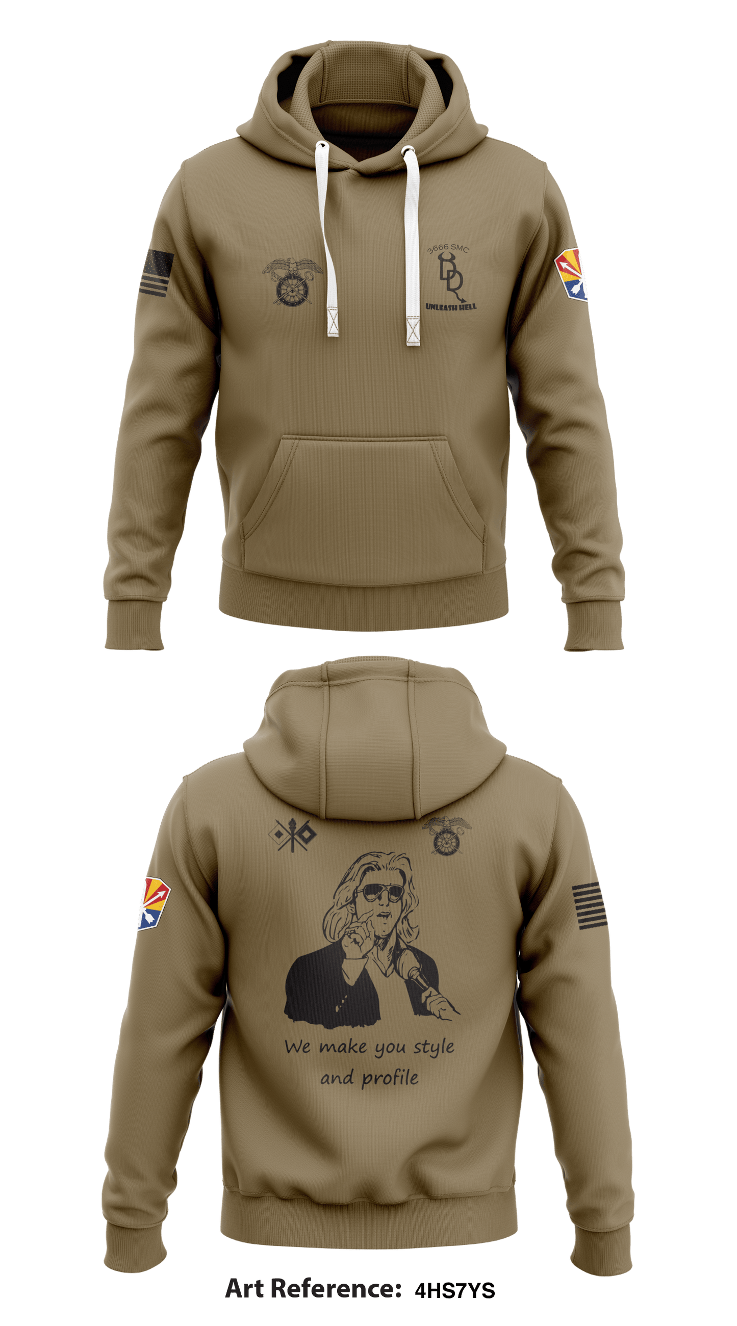 3666th SMC Store 1 Core Men's Hooded Performance Sweatshirt - 4hs7ys