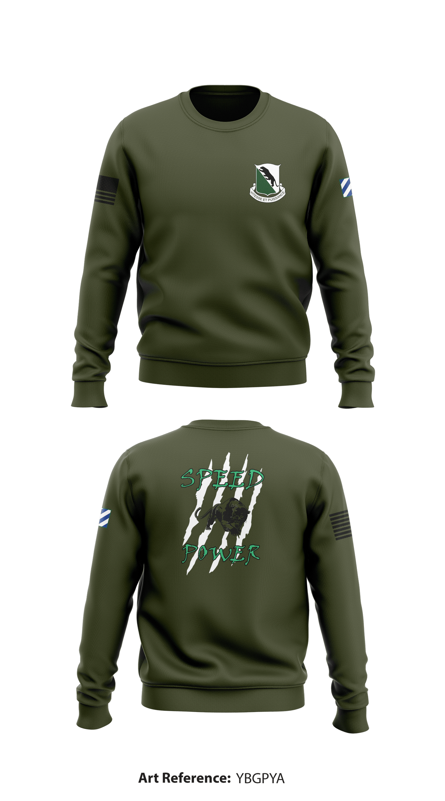 3-69 AR 1ABCT 3ID Store 1 Core Men's Crewneck Performance Sweatshirt - ybGPya