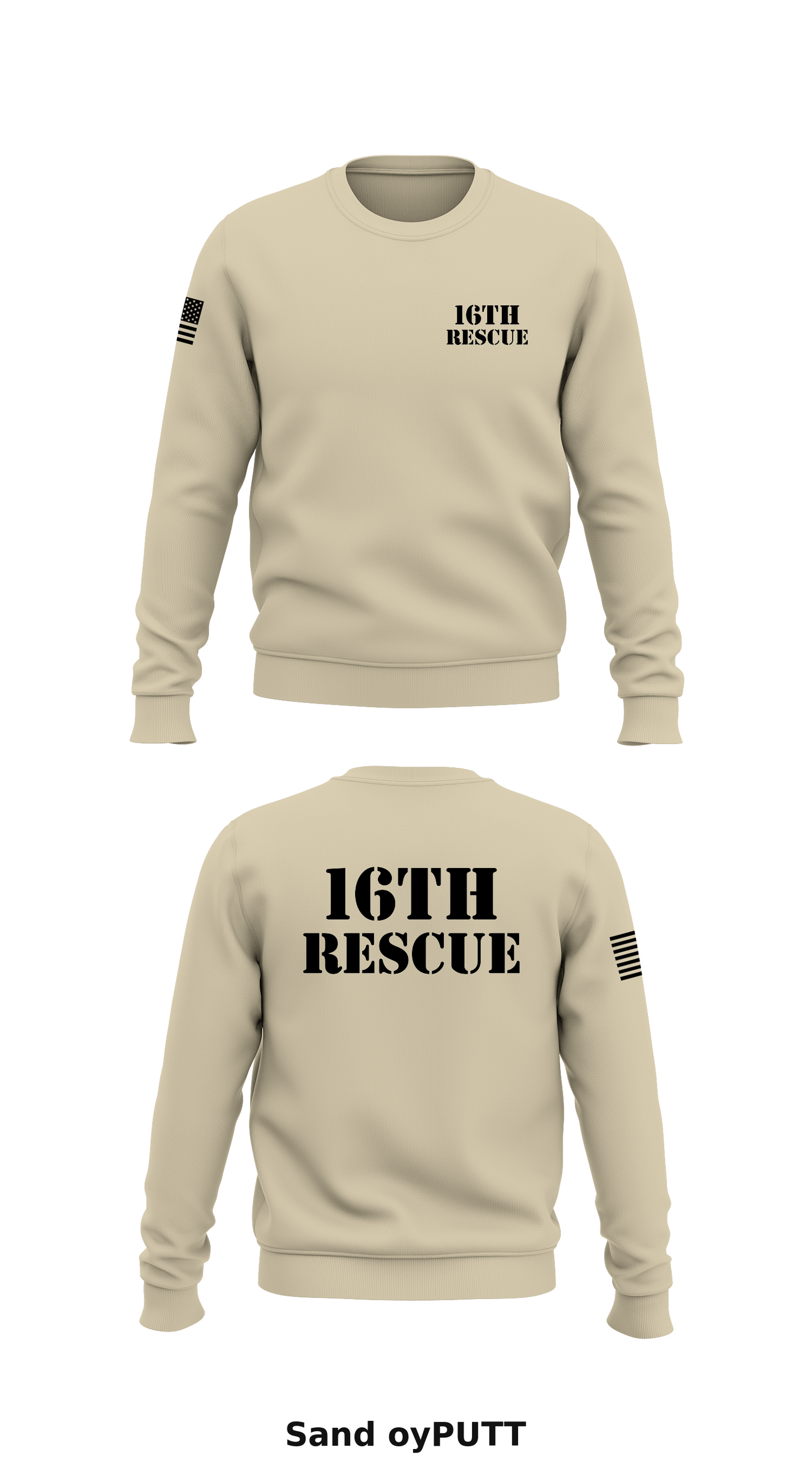 16th Rescue Store 1 Core Men's Crewneck Performance Sweatshirt - oyPUTT
