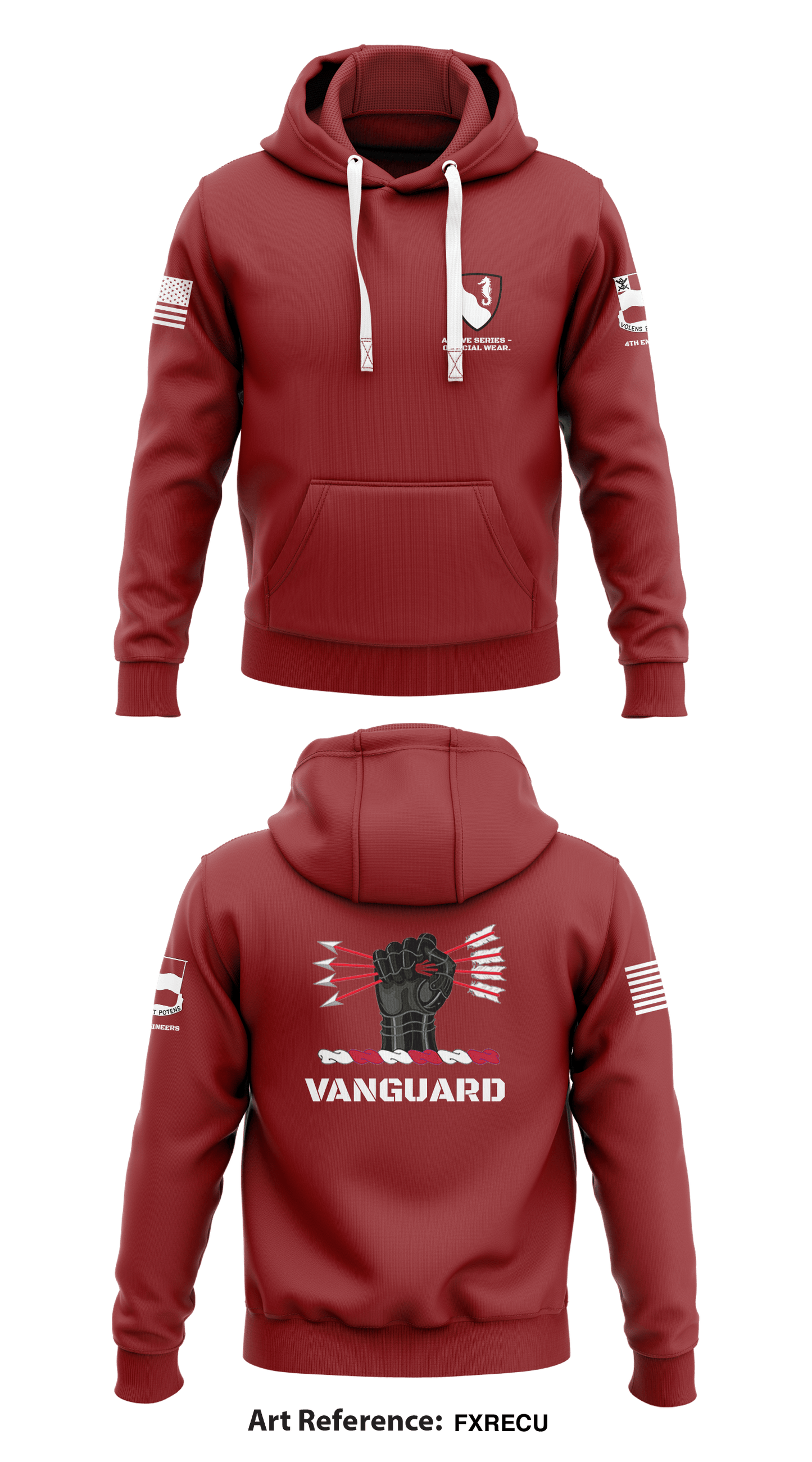 4th Engineer Battalion Store 1 Core Men's Hooded Performance Sweatshirt - FXrECU