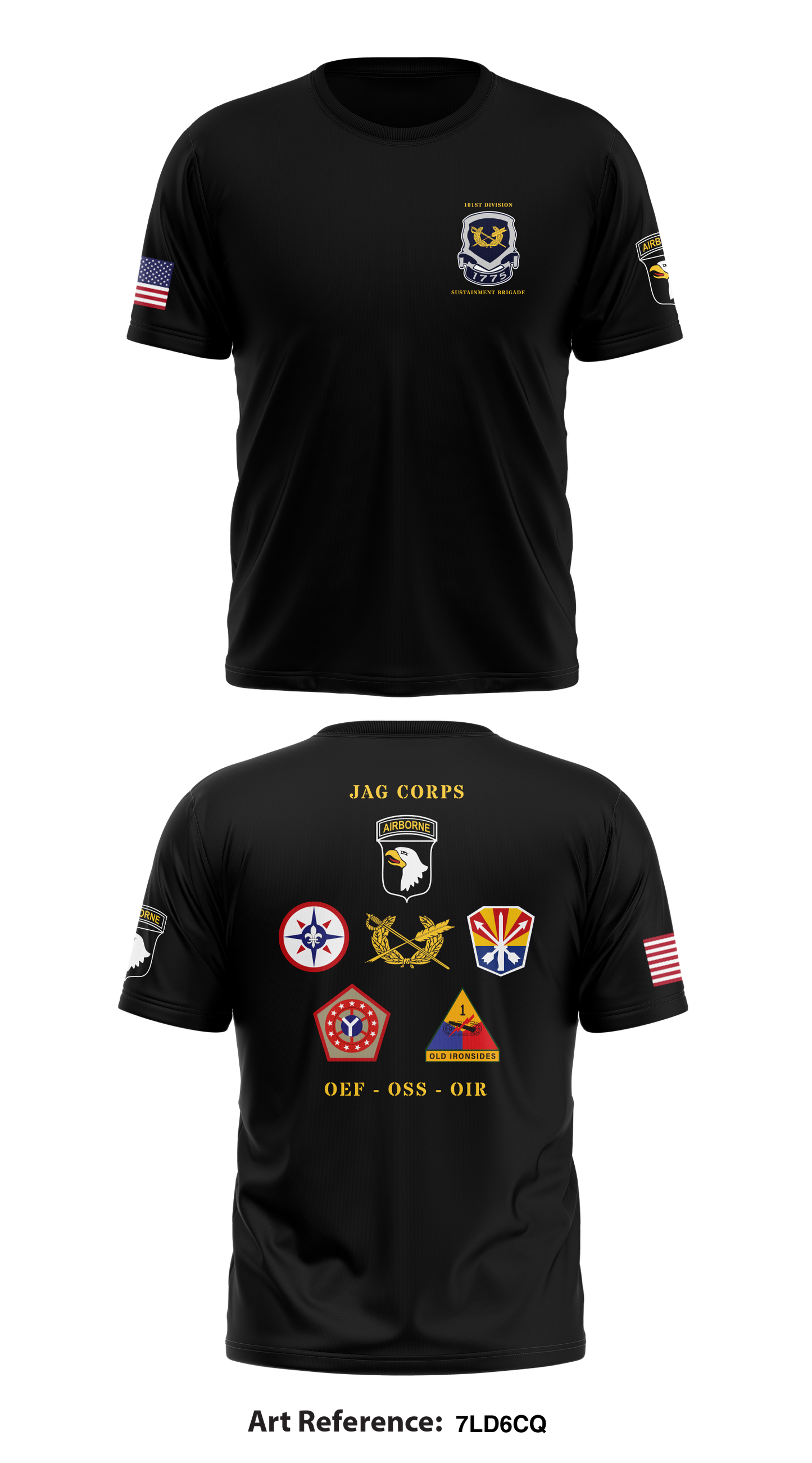 101st Division Sustainment Brigade JAG Store 1 Core Men's SS Performance Tee - 7Ld6CQ