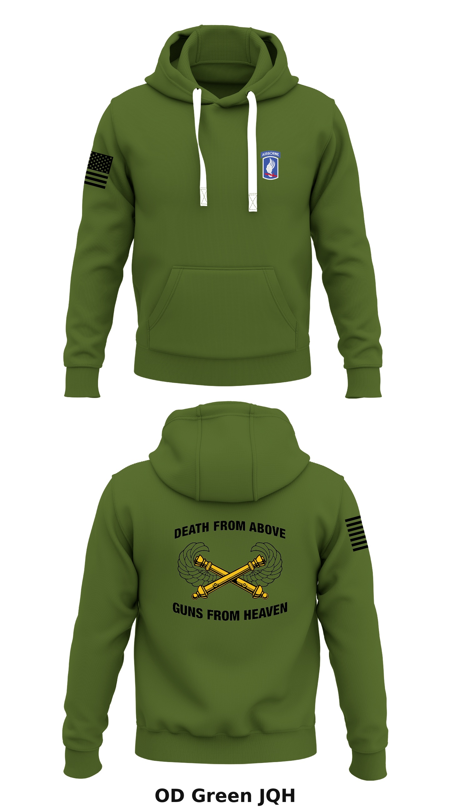 4-319th AFAR 173rd Airborne Brigade Store 1 Core Men's Hooded Performance Sweatshirt - JQH
