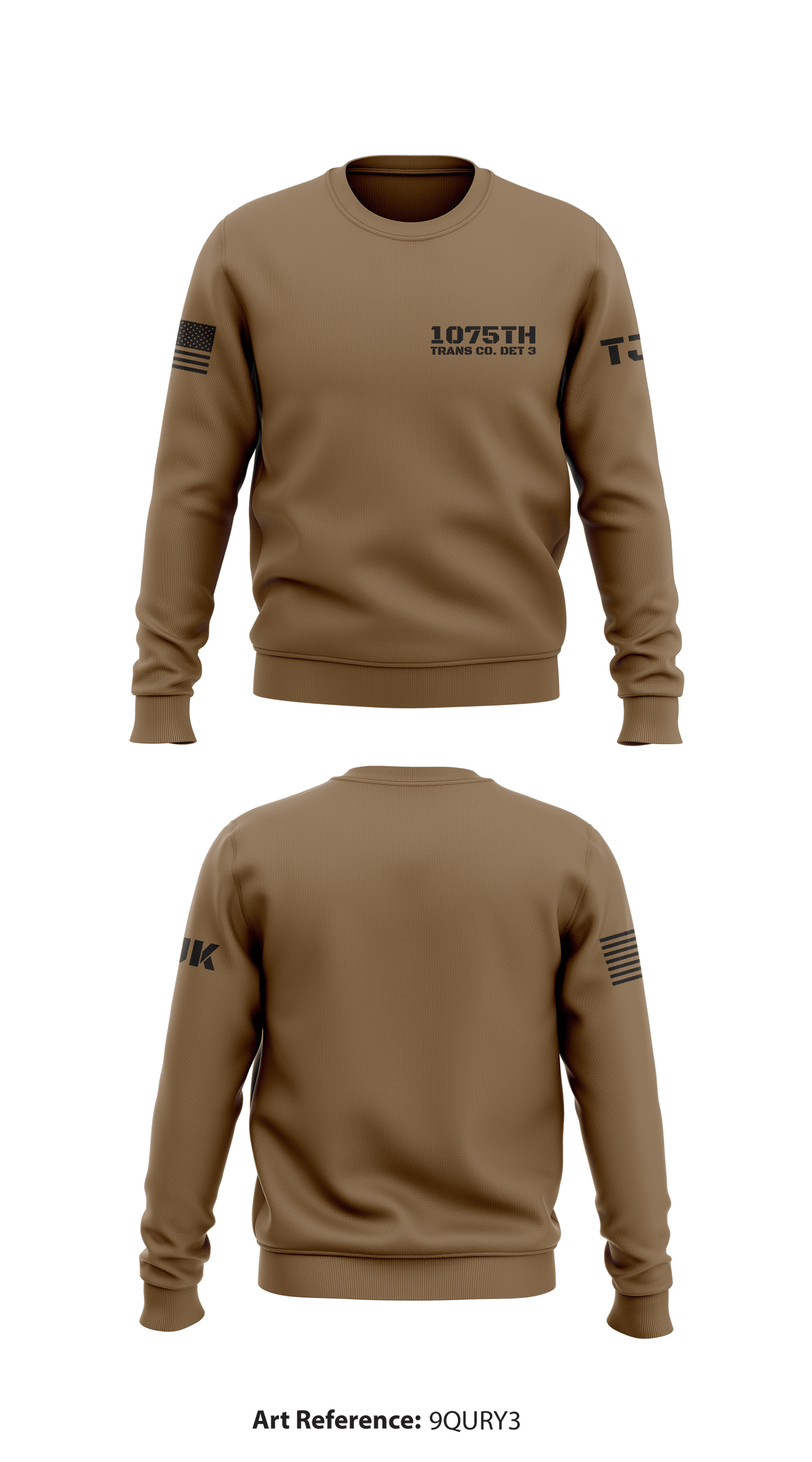 1075th Trans Co. Det 3 Store 1 Core Men's Crewneck Performance Sweatshirt - 9qUry3