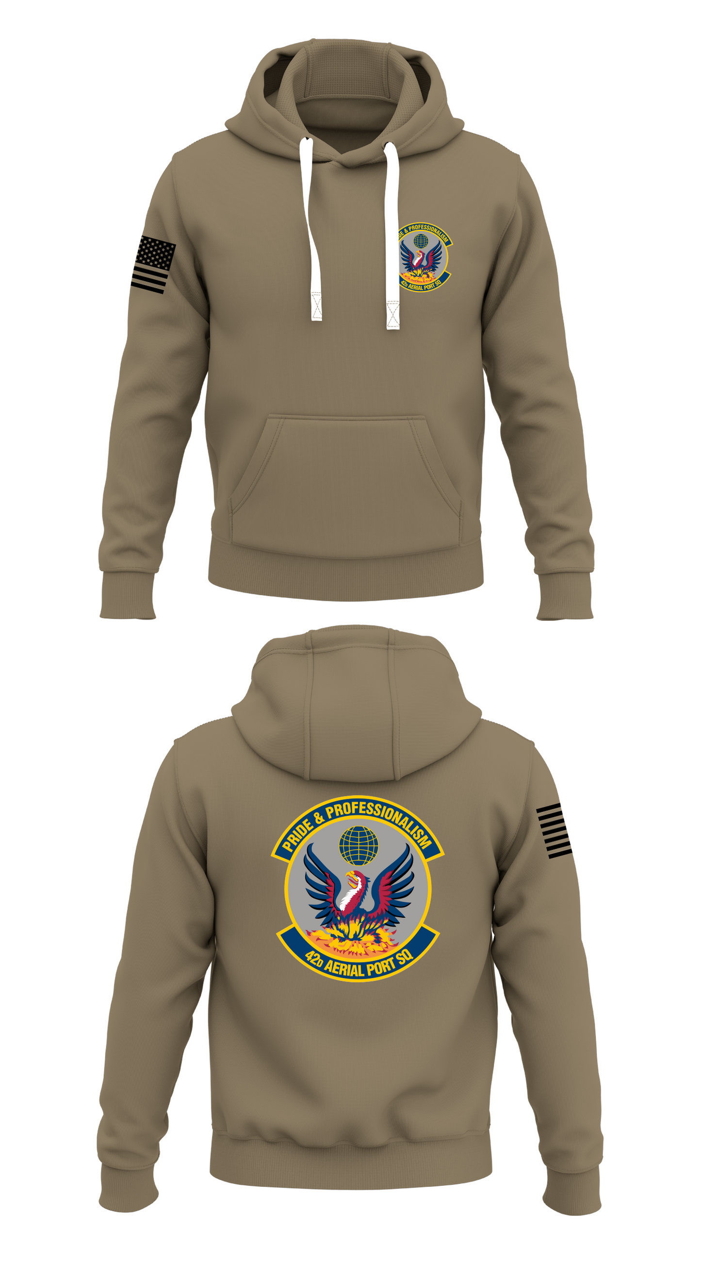 42d Aerial Port Squadron Store 2 Core Men's Hooded Performance Sweatshirt - 73620684475