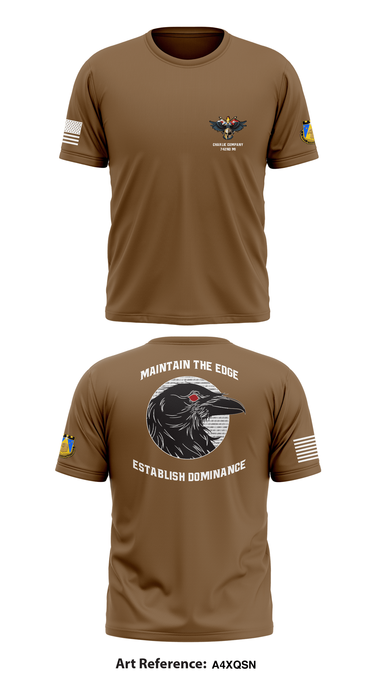 Charlie Company, 742nd MI Store 1 Core Men's SS Performance Tee - A4XqSn