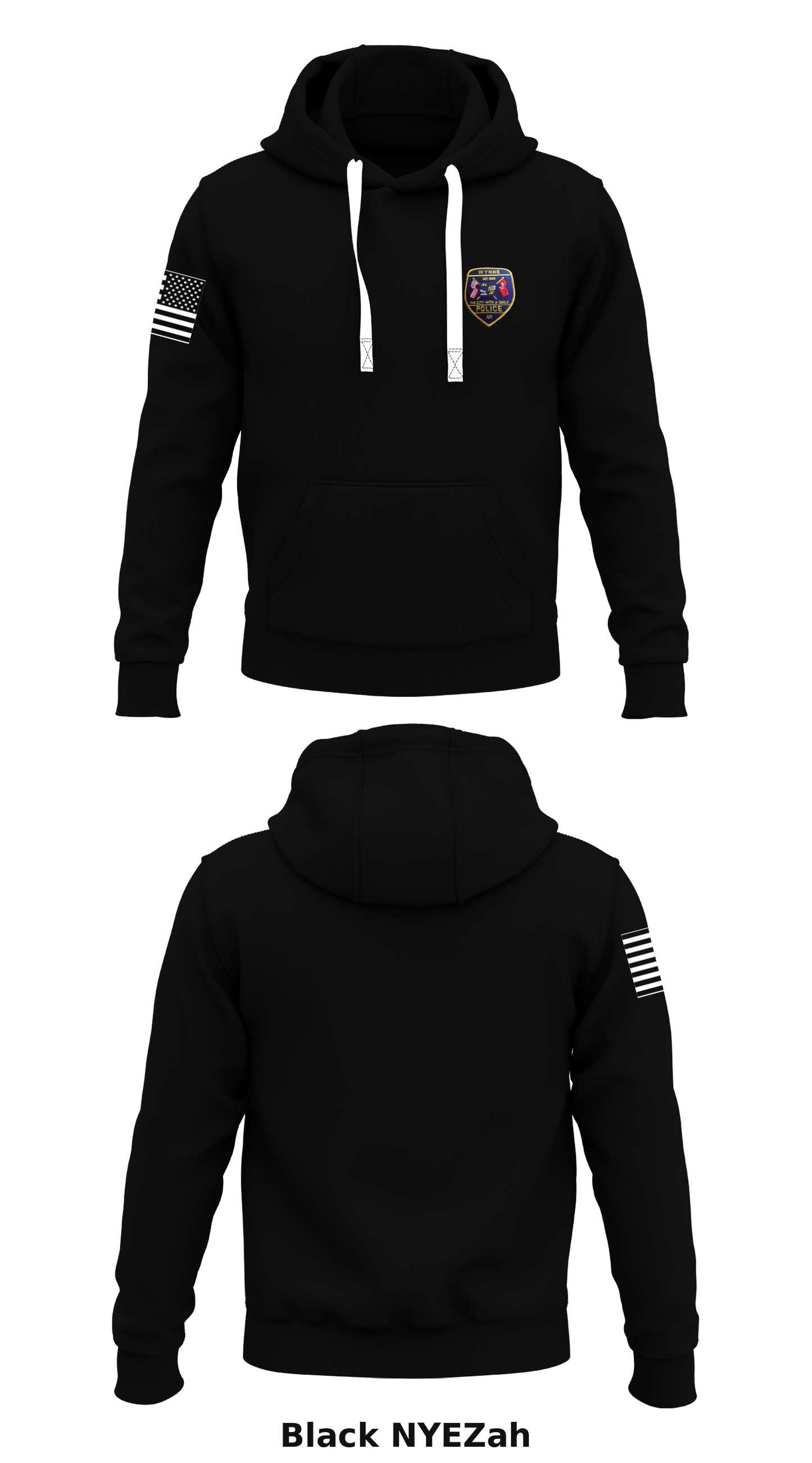 Wynne Police Store 1 Core Men's Hooded Performance Sweatshirt - NYEZah