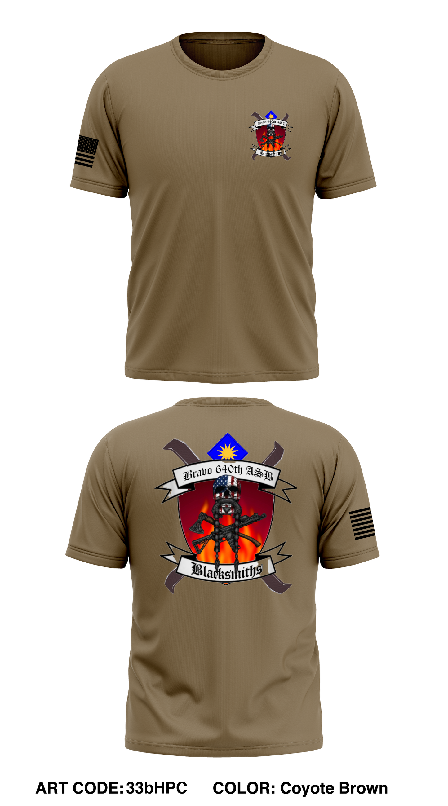 B co 640th ASB Store 1 Core Men's SS Performance Tee - 33bHPC