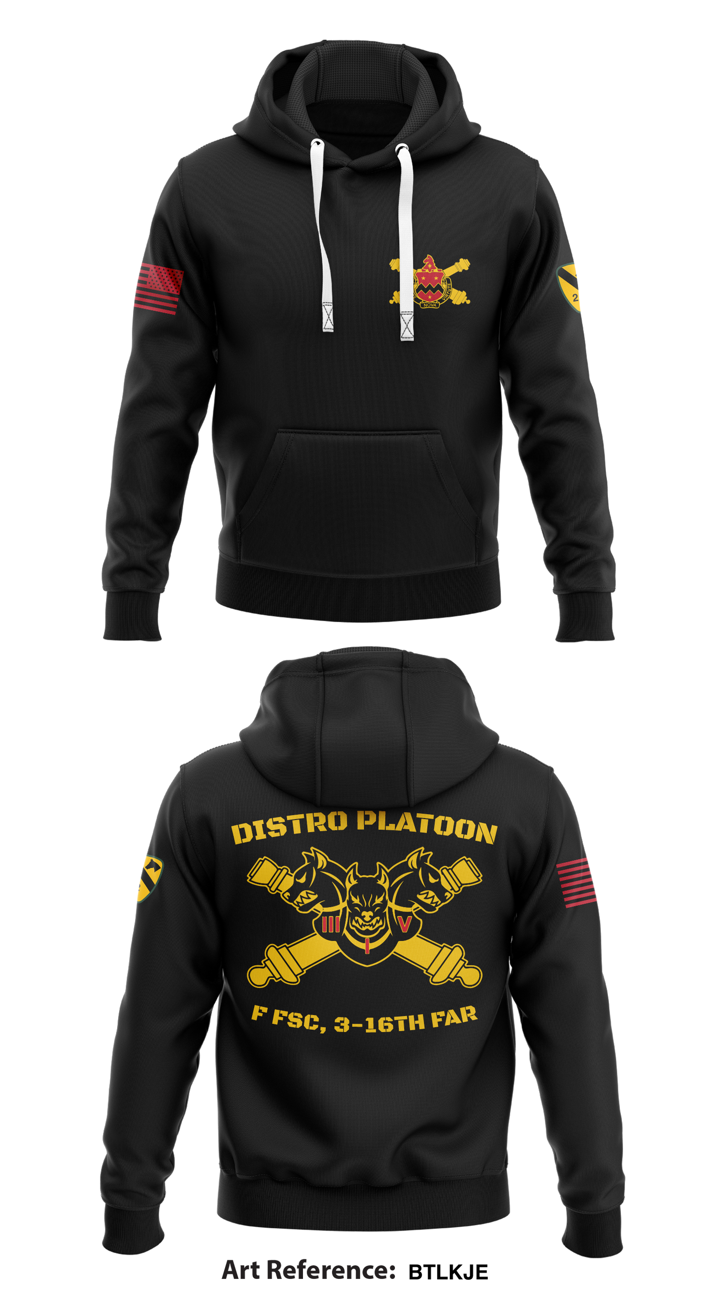 Distro Platoon, F FSC, 3-16th FAR, 2/1 CAV Store 1 Core Men's Hooded Performance Sweatshirt - bTLkJe
