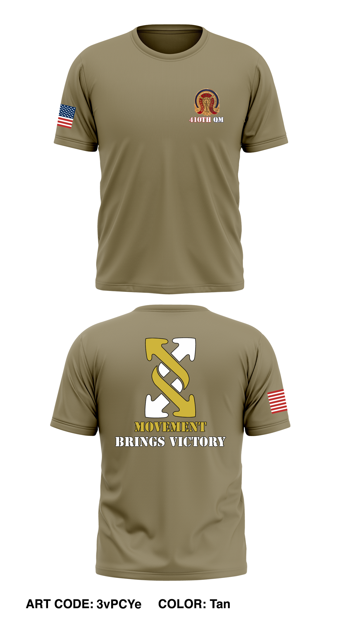 143RD SC Movement Brings Victory 410th QM Movers & Shakers Store 1 Core Men's SS Performance Tee - 3vPCYe