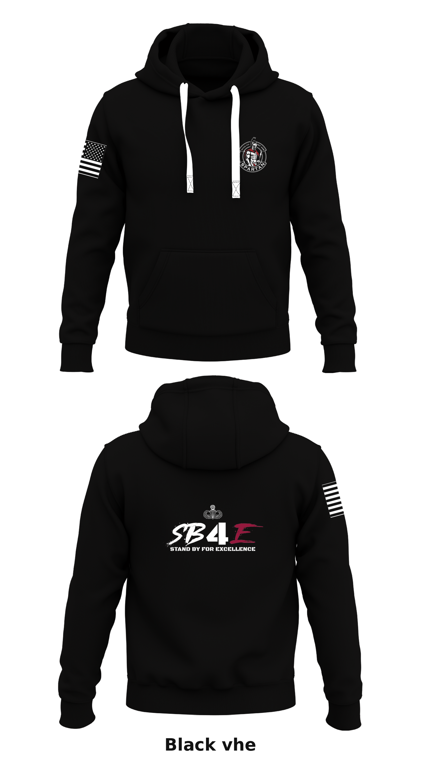 ECHO COMPANY "SPARTANS", 37th AEB Store 1 Core Men's Hooded Performance Sweatshirt - vhe