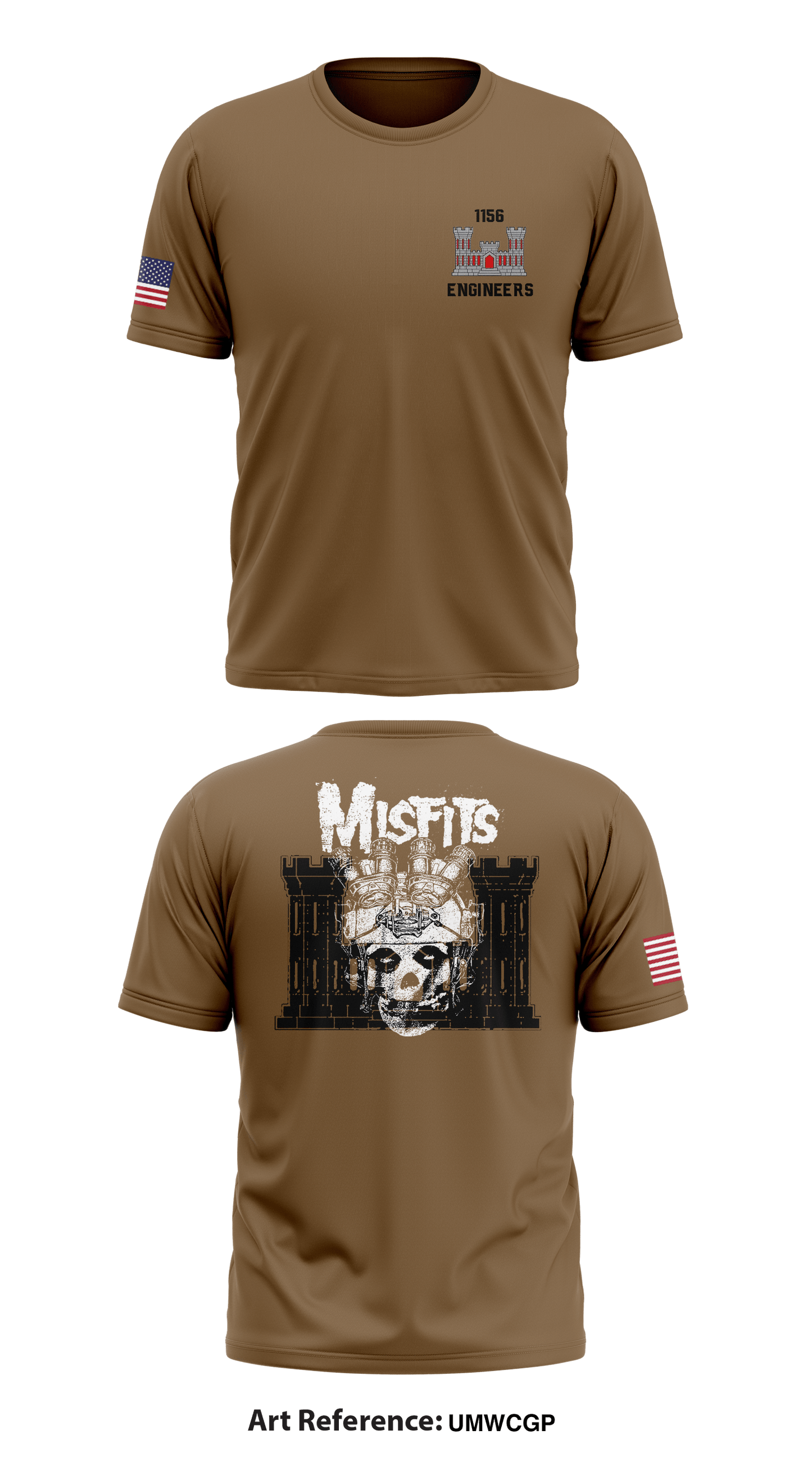 1156 Engineers Store 1 Core Men's SS Performance Tee - UmWCGP
