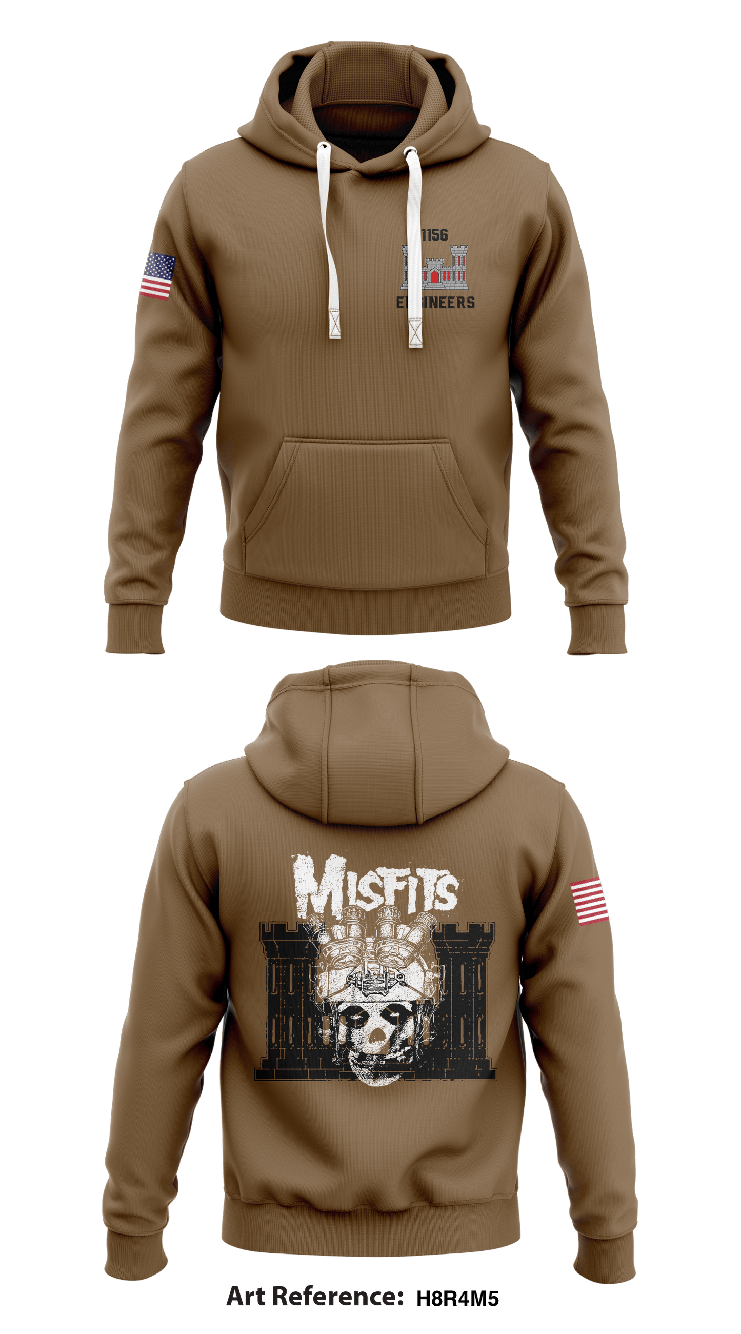 1156 Engineers Store 1 Core Men's Hooded Performance Sweatshirt - h8R4M5