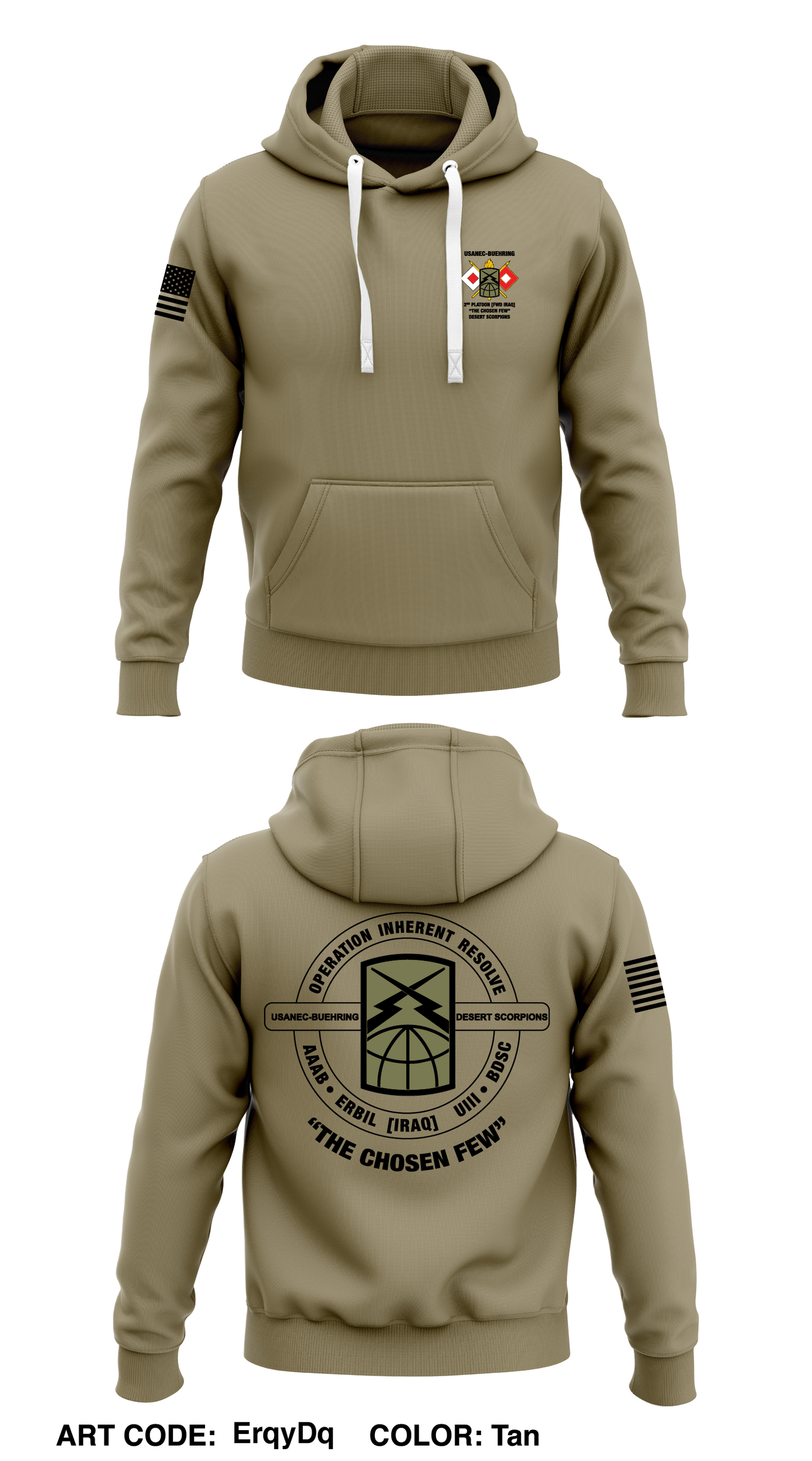 16TH TSB, 54TH SB, USANEC-B 2nd PLT Store 1 Core Men's Hooded Performance Sweatshirt - ErqyDq