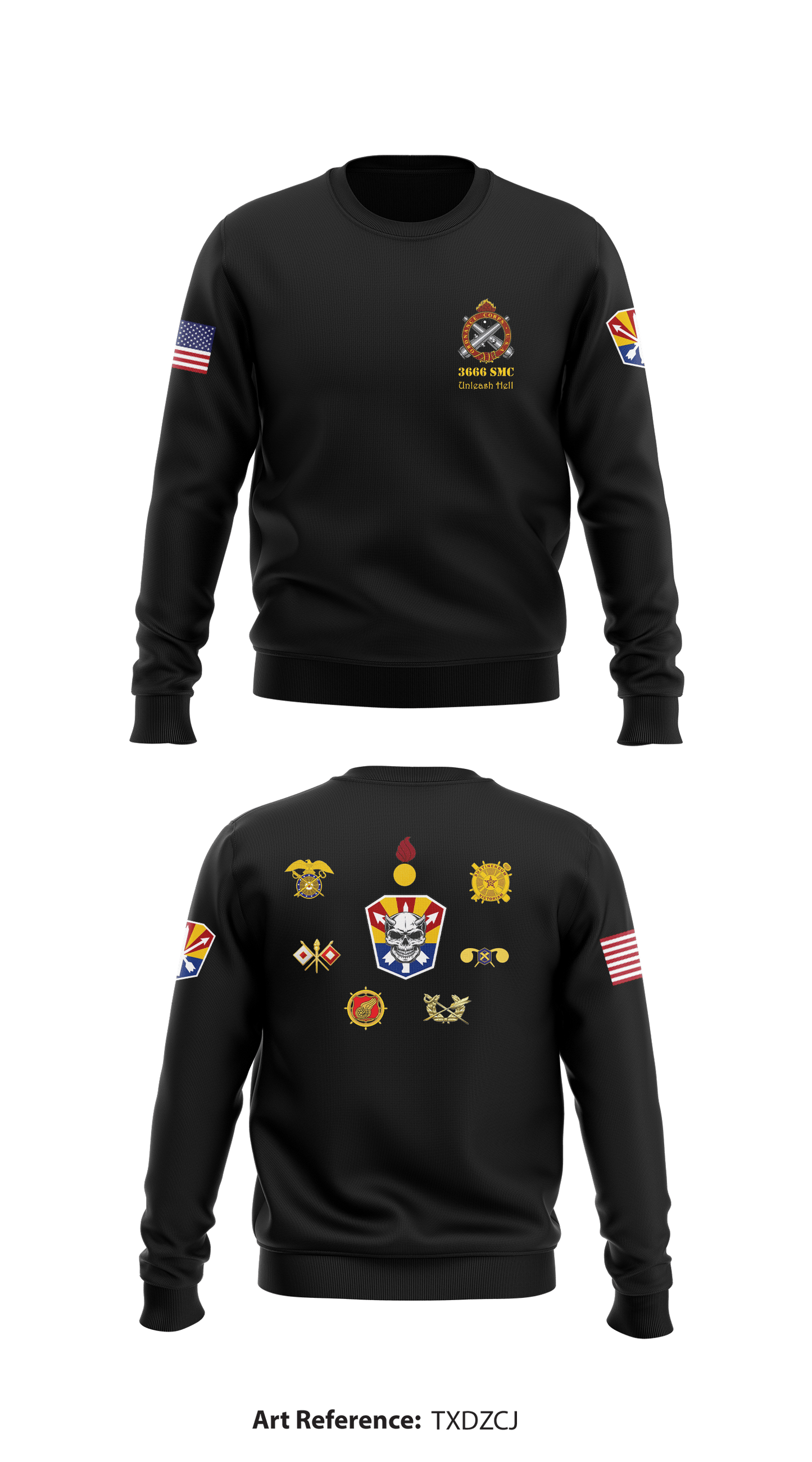 3666th Support Maintenance Company Store 1 Store 2 Core Men's Crewneck Performance Sweatshirt - TXDzcJ