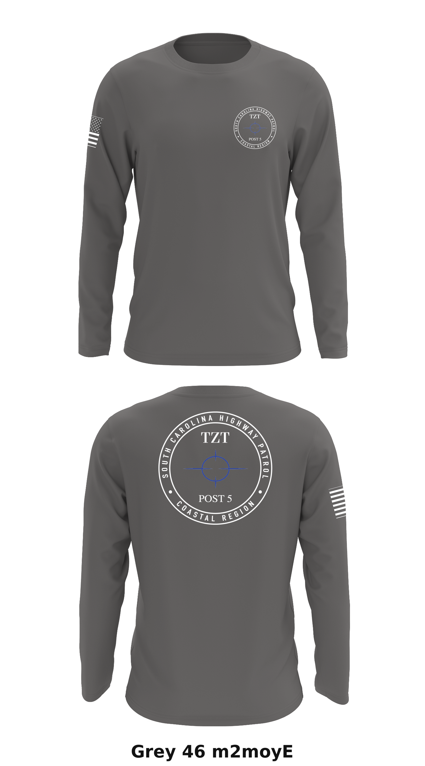 Target Zero Team Store 1 Core Men's LS Performance Tee - m2moyE