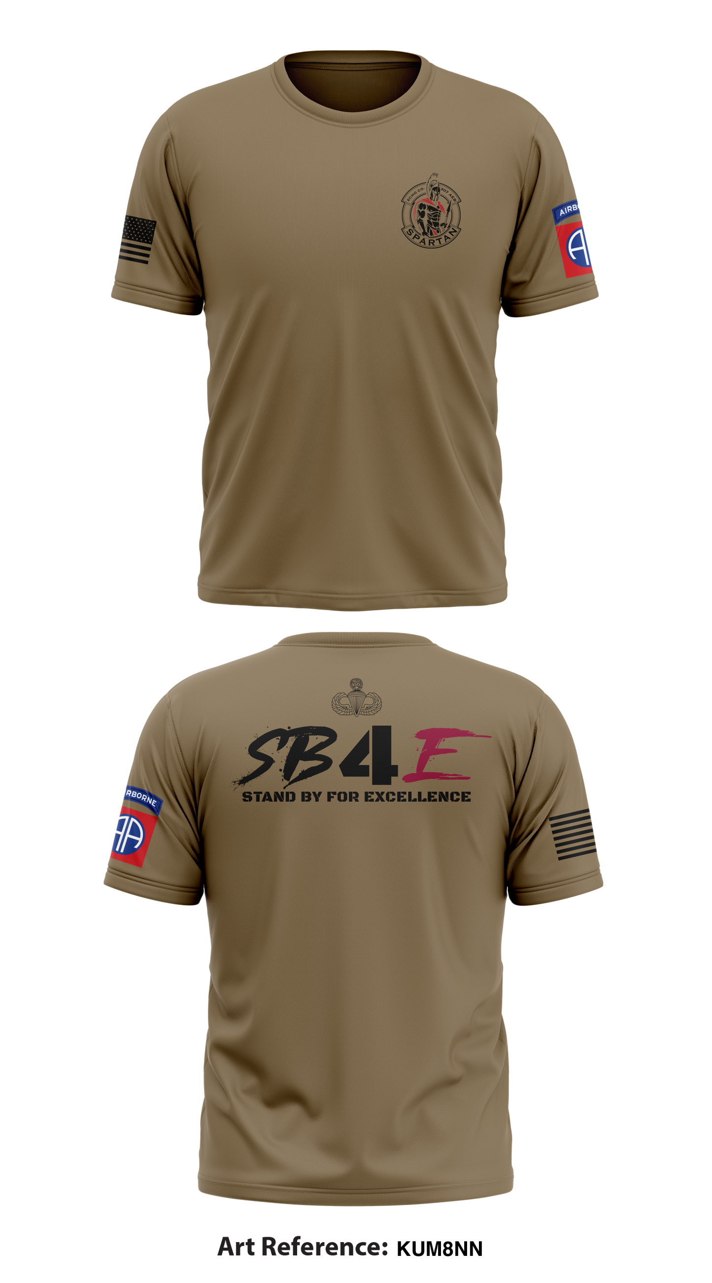 Echo Company “Spartans”, 307th AEB Store 1 Core Men's SS Performance Tee - kum8Nn