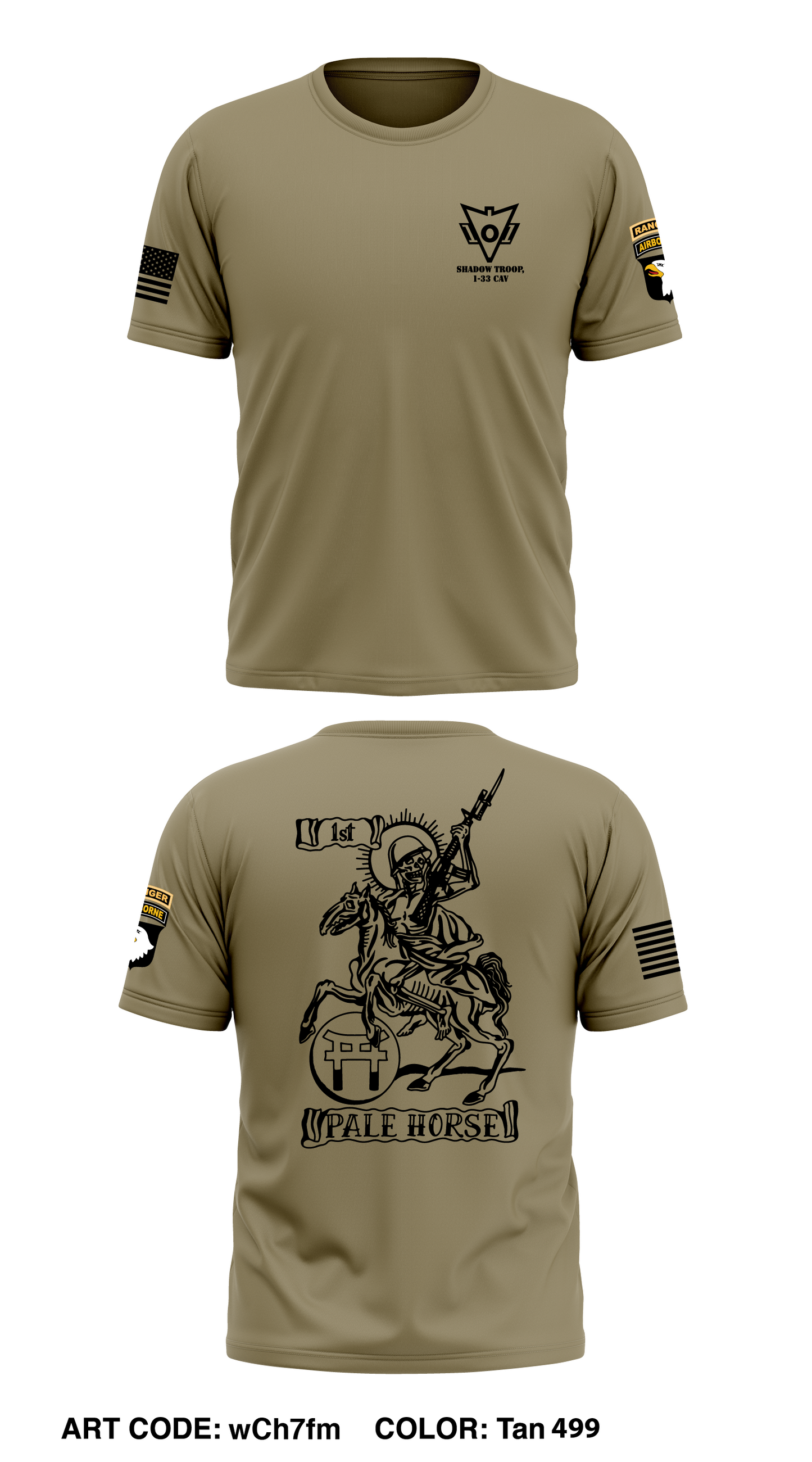 1st PLT, C Troop, 1-33 CAV Store 1 Core Men's SS Performance Tee - wCh7fm