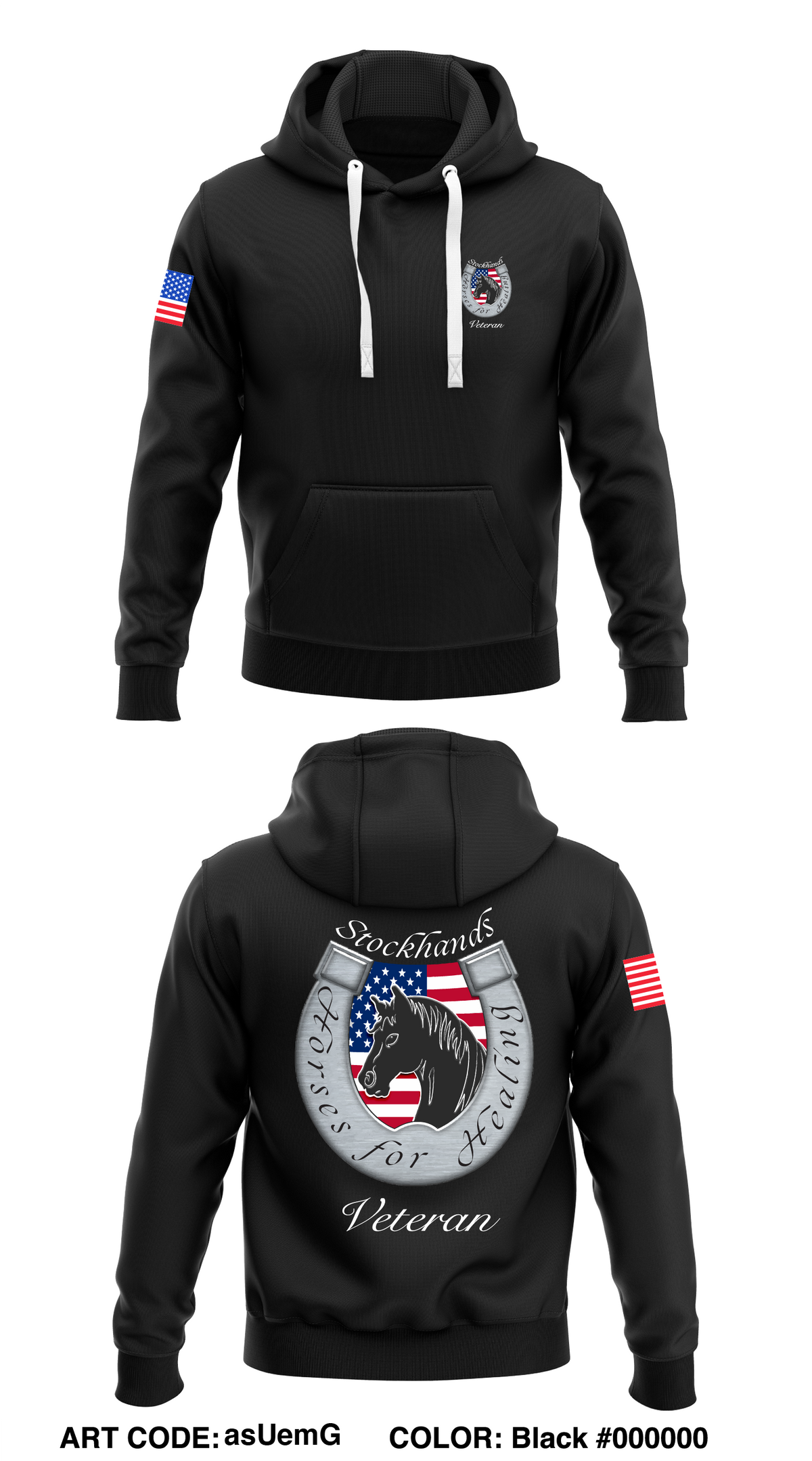 Stockshands Horses For Healing: Veteran Store 1 Core Men's Hooded Performance Sweatshirt - asUemG