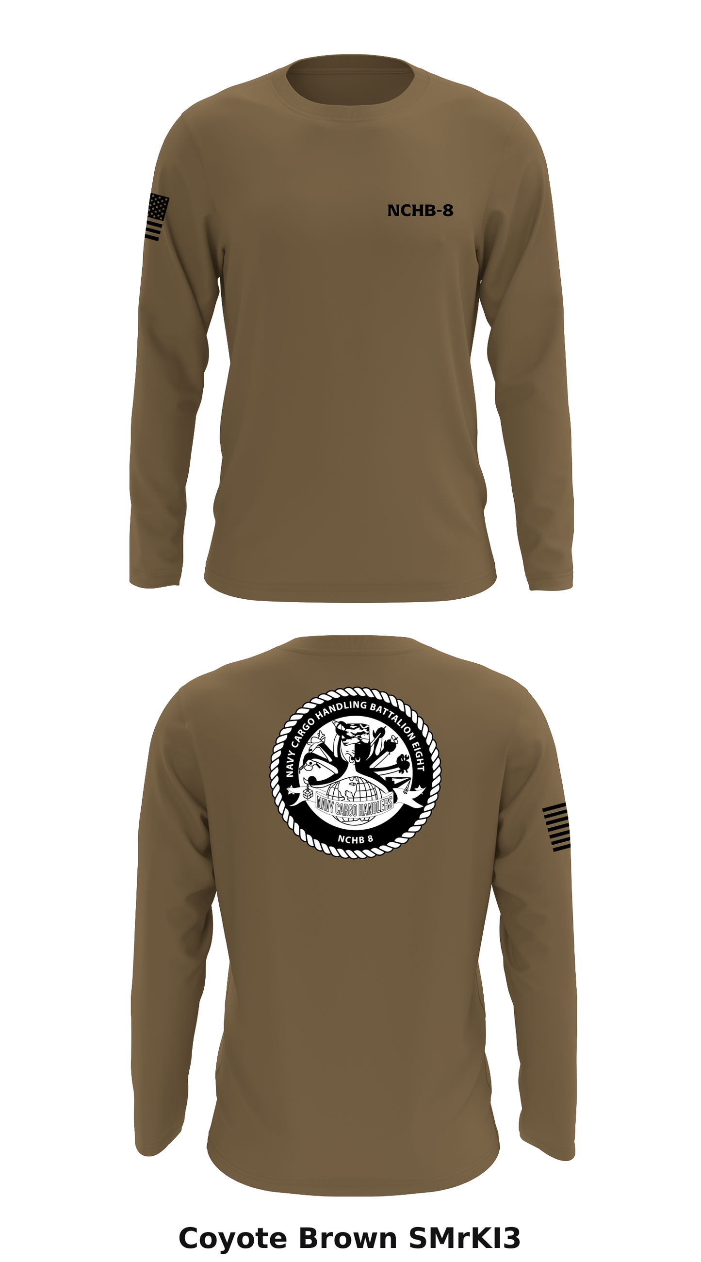 Navy Cargo Handling Battalion 8 Store 1 Core Men's LS Performance Tee - SMrKI3
