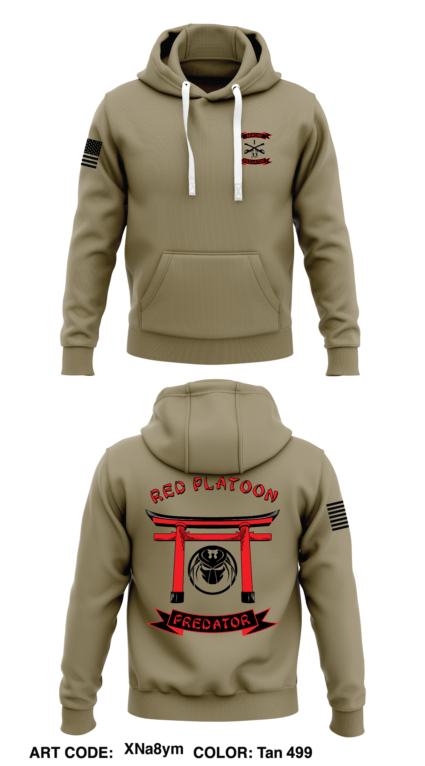 1st PLT, Apache Troop, 1-33 CAV Store 1 Core Men's Hooded Performance Sweatshirt - XNa8ym