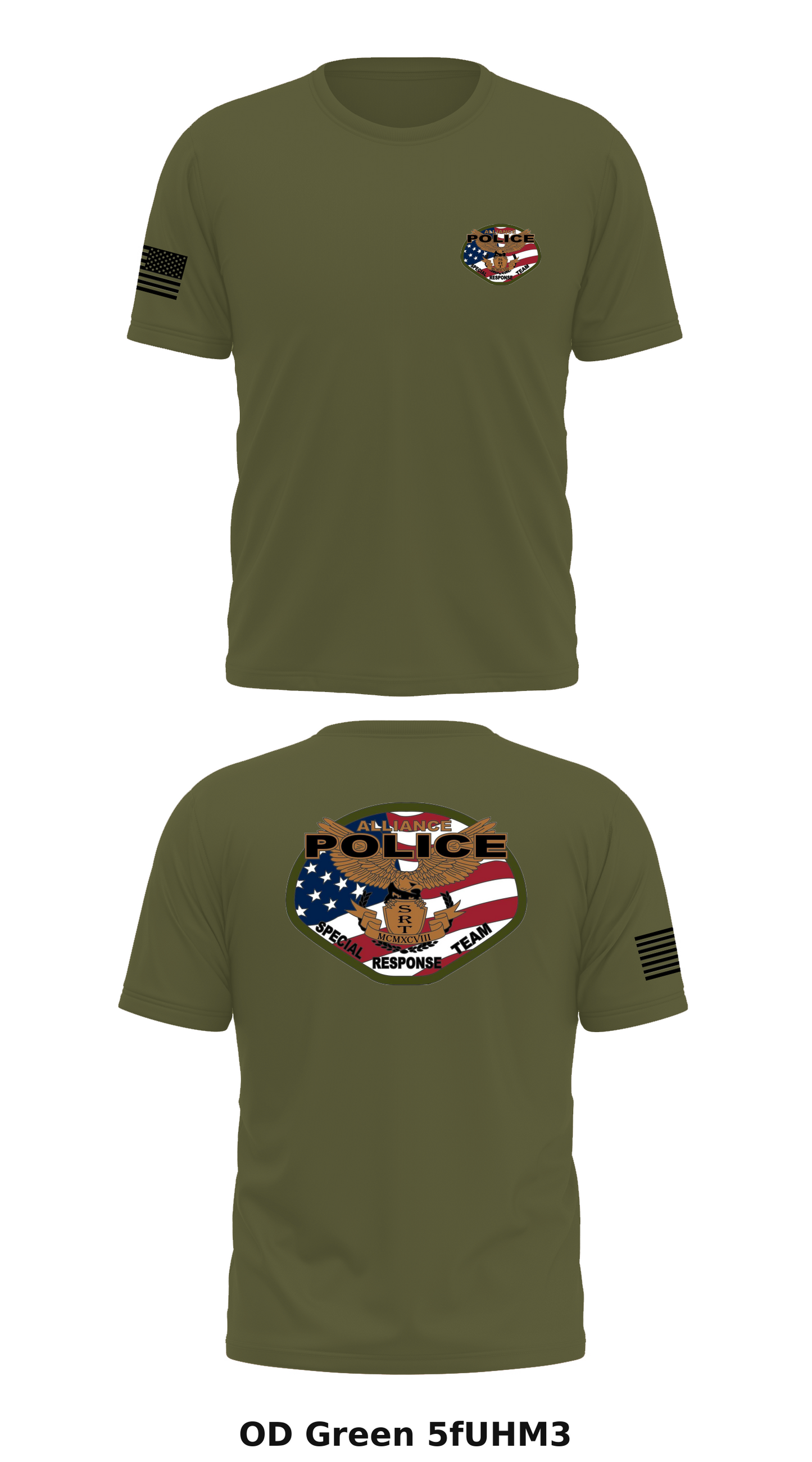 Alliance Police Special Response Team Store 1 Core Men's SS Performance Tee - 5fUHM3