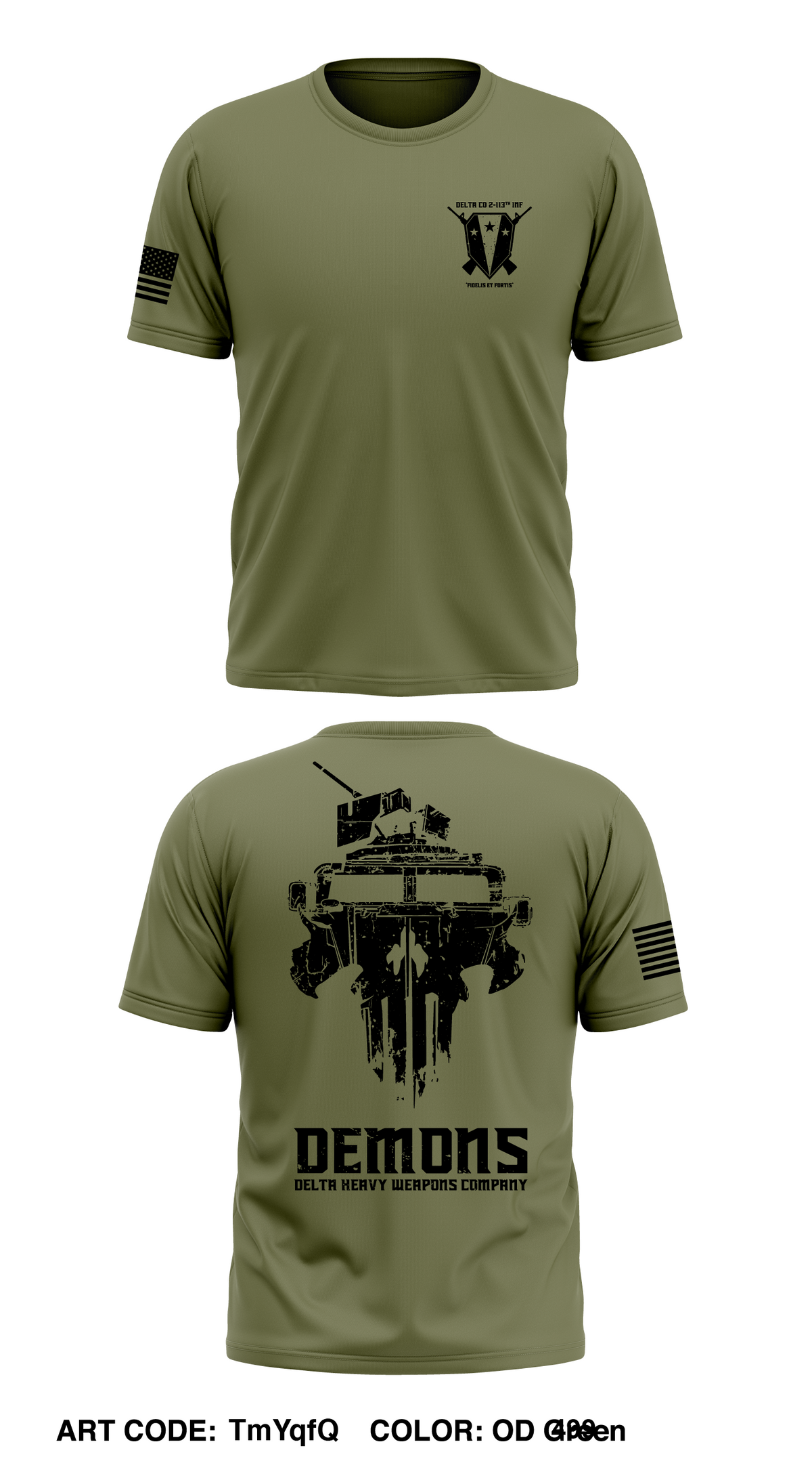 D Co 2bn 113 INF Store 1 Core Men's SS Performance Tee - TmYqfQ