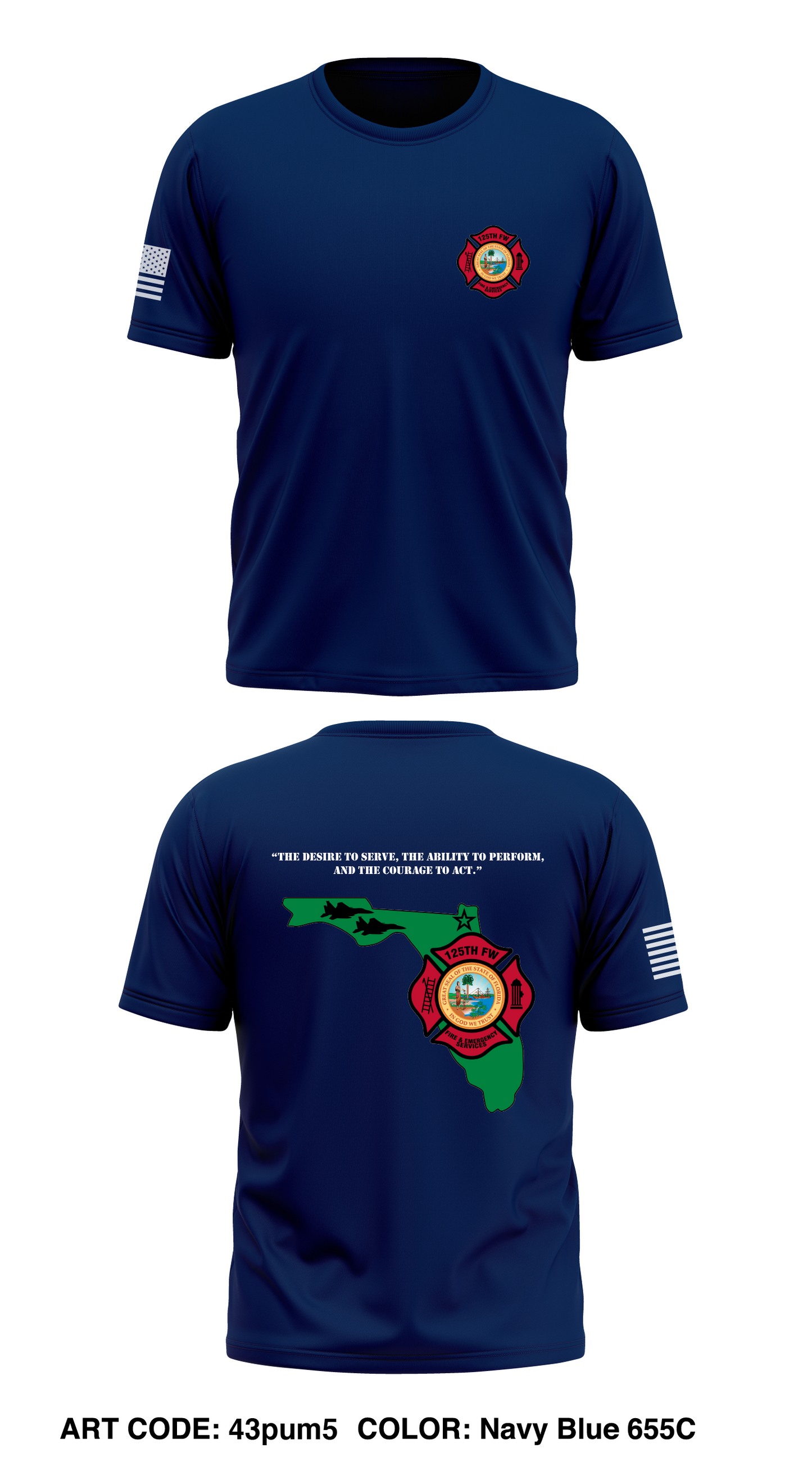 125th Fire & Emergency Services Store 1 Core Men's SS Performance Tee - 43pum5