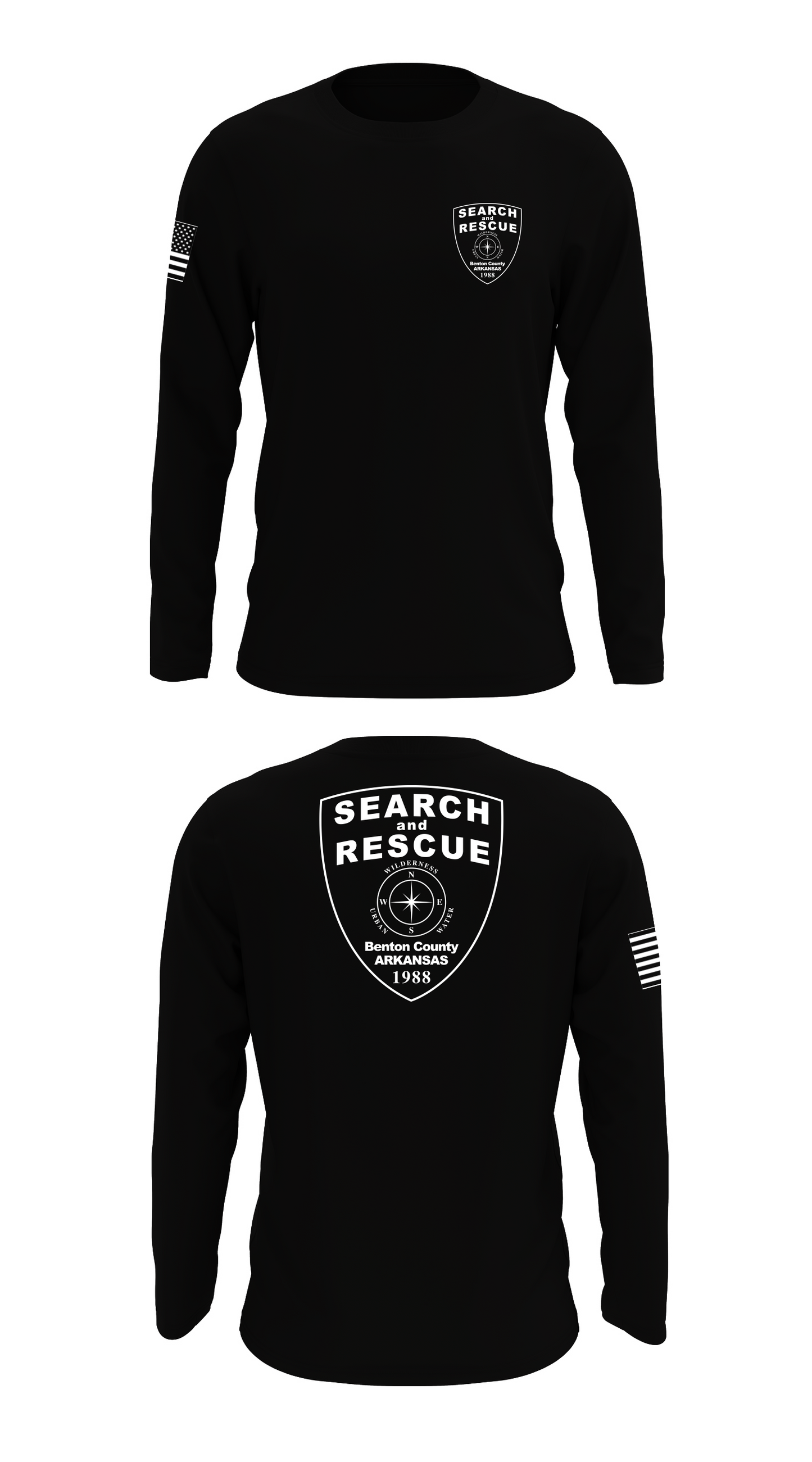 Benton County Search and Rescue Store 1 Core Men's LS Performance Tee - 61111597636