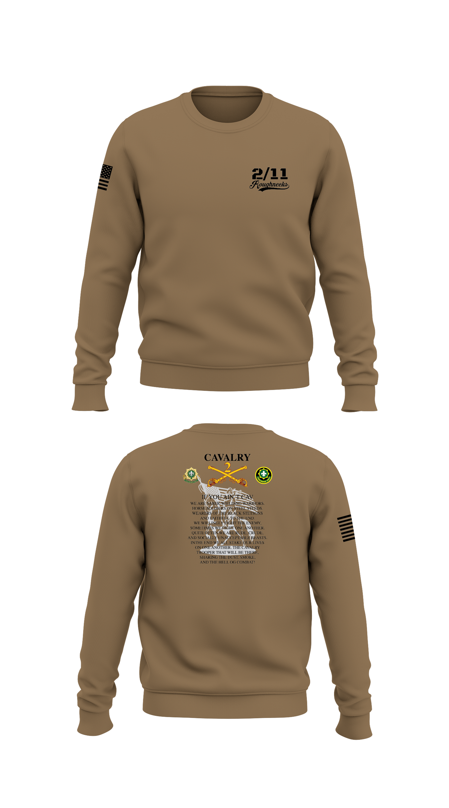 2/11 Roughnecks Store 1 Core Men's Crewneck Performance Sweatshirt - 69237634262