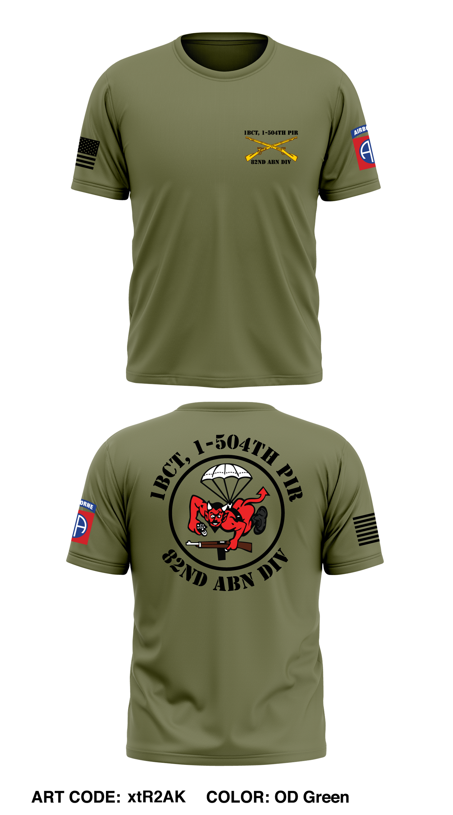 1BCT, 1-504th PIR, 82nd ABN DIV Store 1 Core Men's SS Performance Tee - xtR2AK