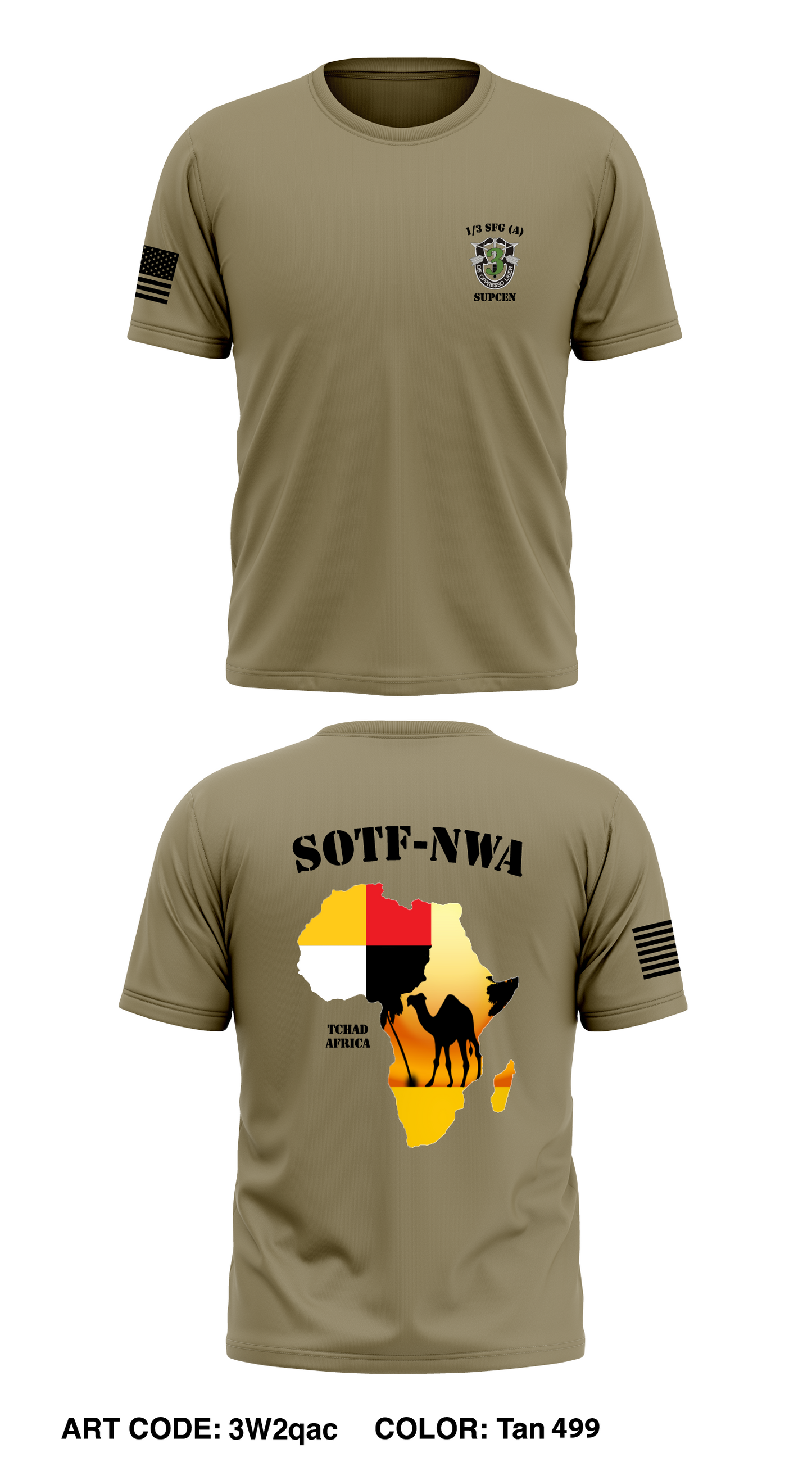 1st BN 3rd SFG (A) Store 1 Core Men's SS Performance Tee - 3W2qac