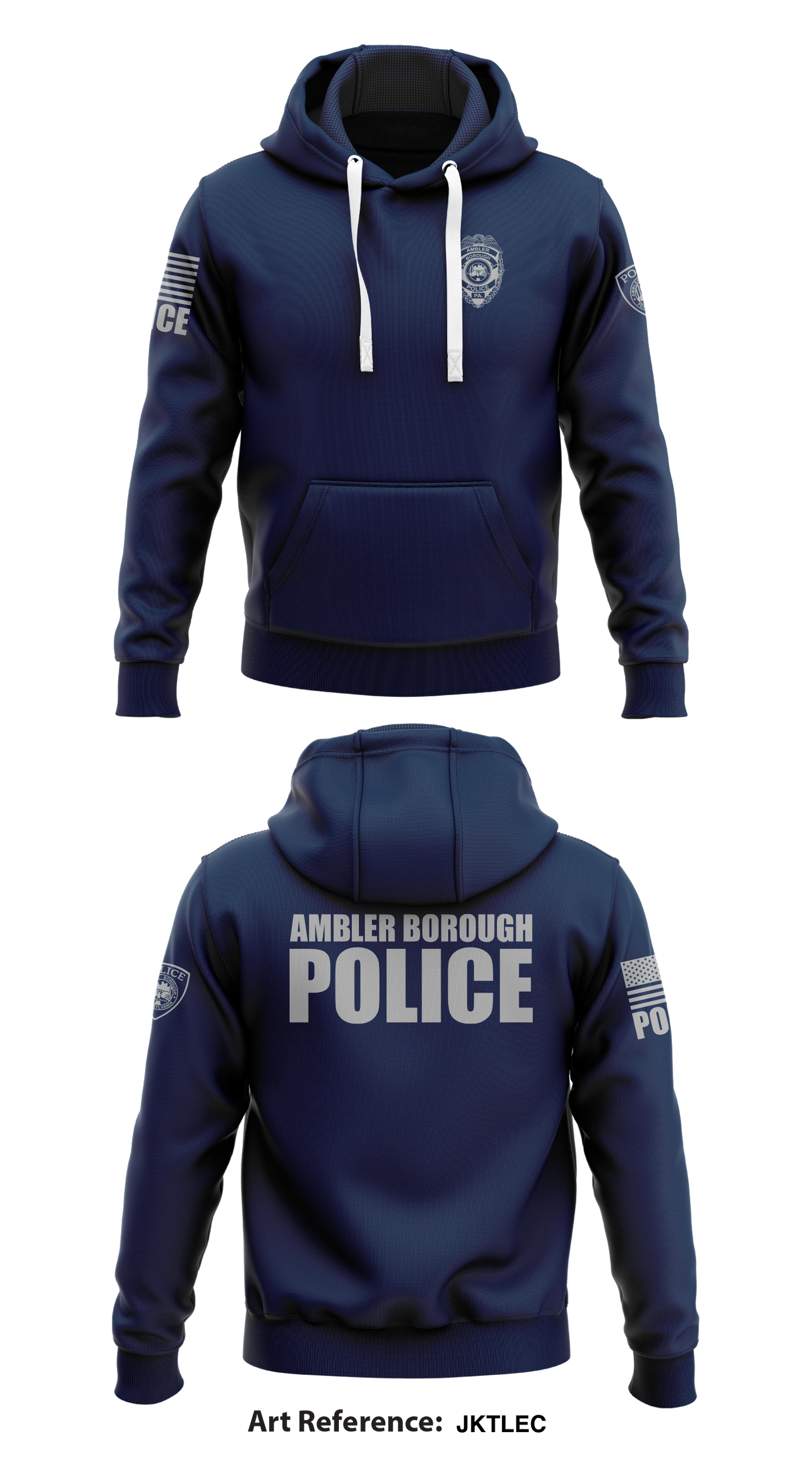 Ambler Borough Police Store 1 Core Men's Hooded Performance Sweatshirt - JKTLec