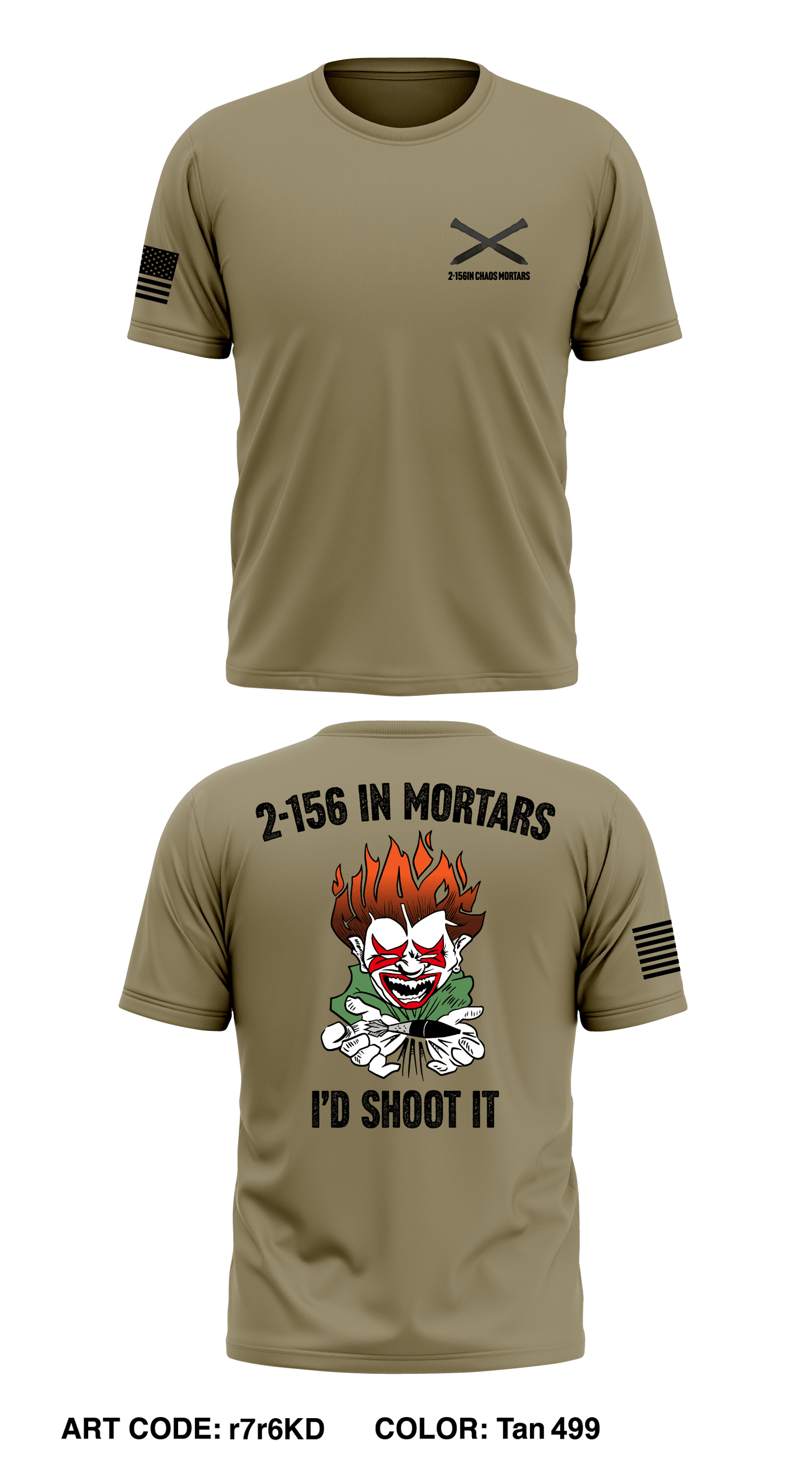 HHC 2-156 Mortars Store 1 Core Men's SS Performance Tee - r7r6KD