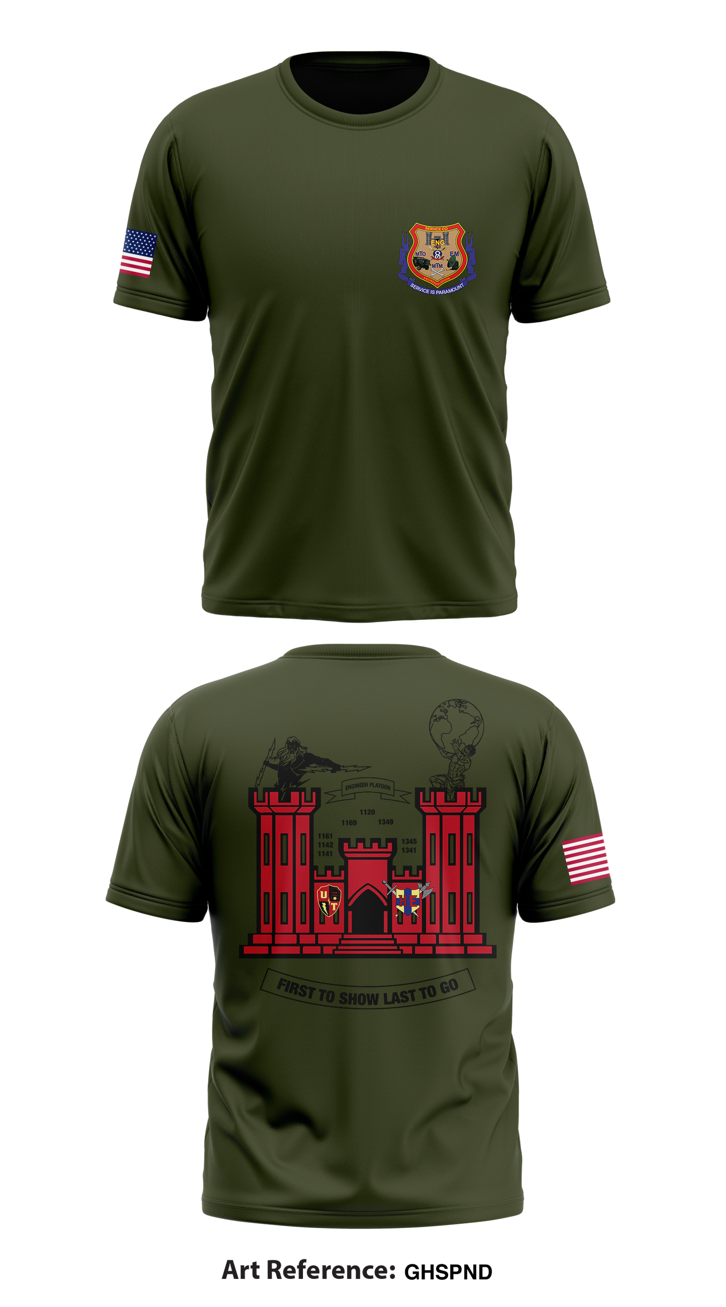 Engineer Platoon Store 1 Core Men's SS Performance Tee - fCVRNd