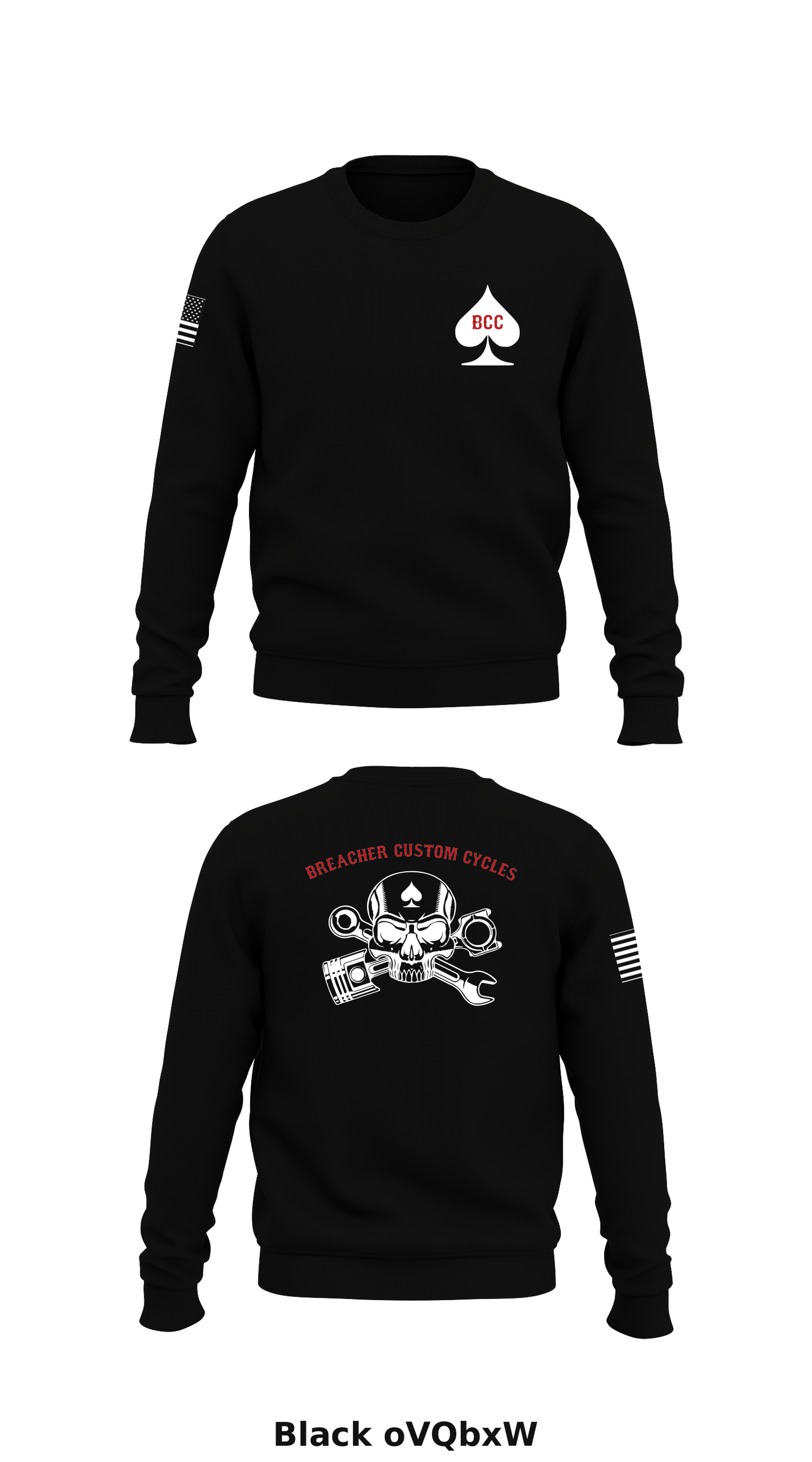 Breacher Custom Cycles Store 1 Core Men's Crewneck Performance Sweatshirt - oVQbxW