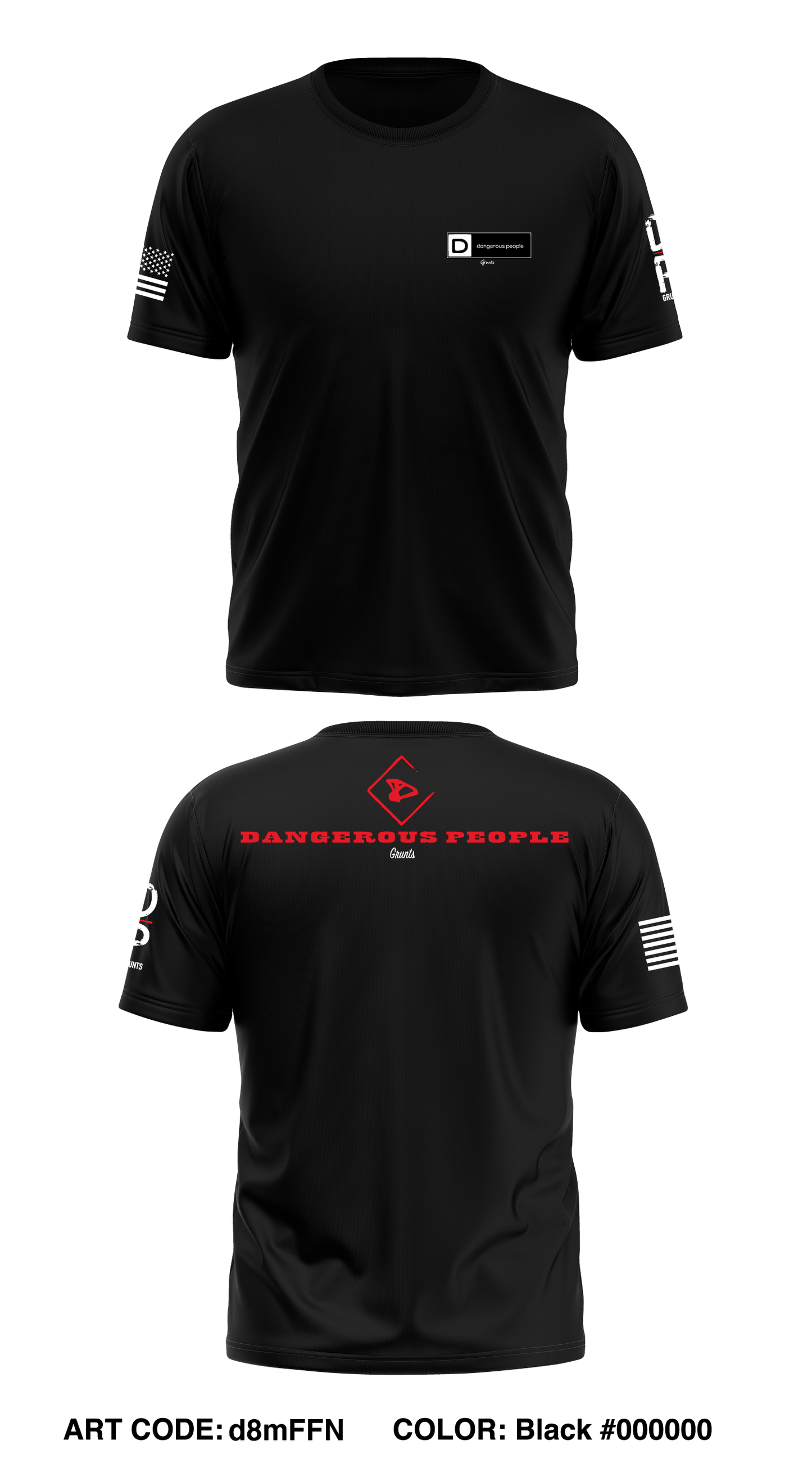 Dangerous People Store 1 Core Men's SS Performance Tee - d8mFFN