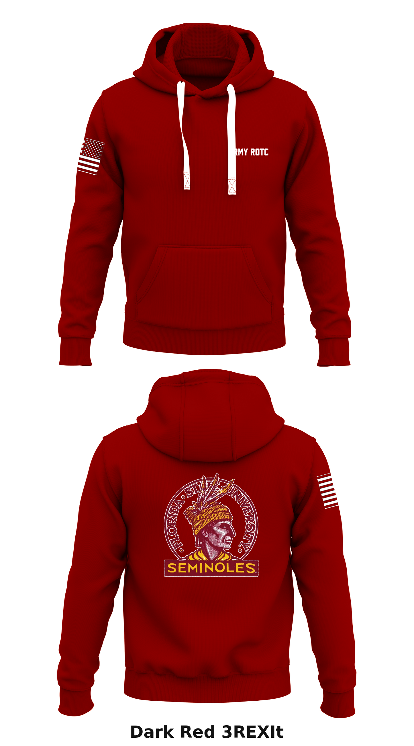 FSU Army ROTC, Seminole BN, 6th B Store 1 Core Men's Hooded Performance Sweatshirt - 3REXIt