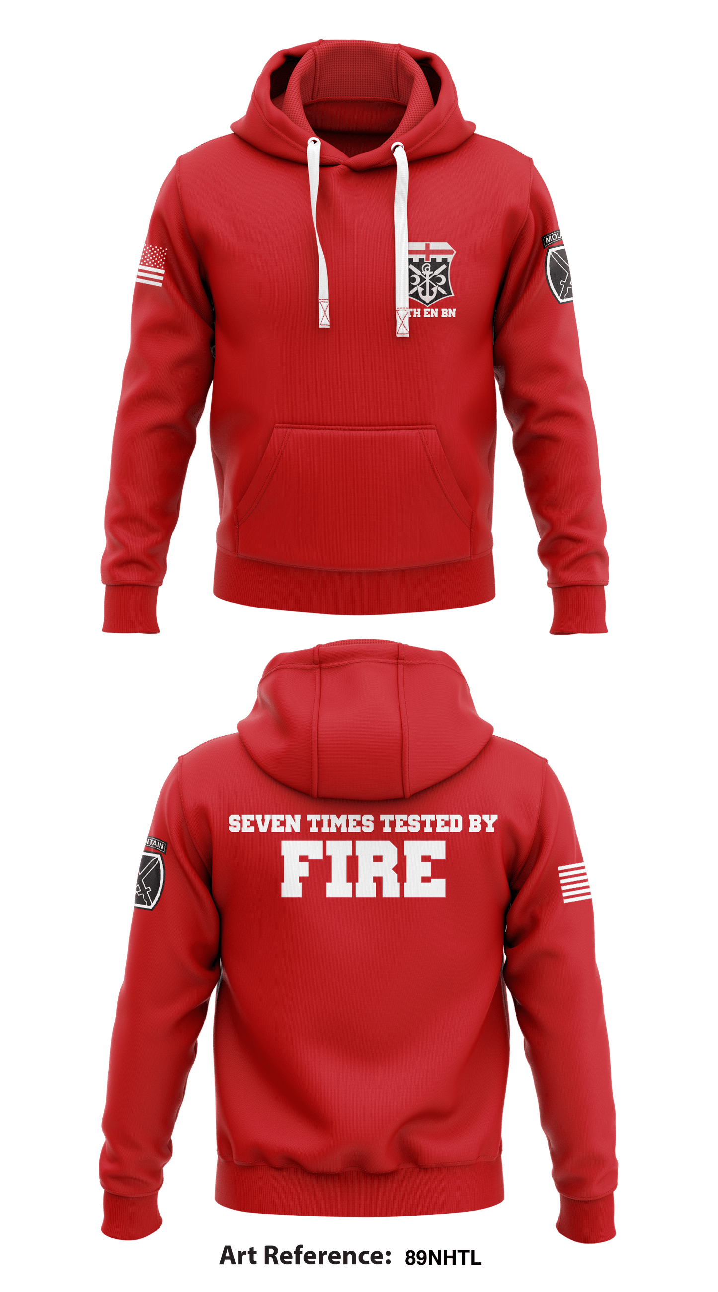 7th Engineer Battalion Core Men's Hooded Performance Sweatshirt - 89NhTL
