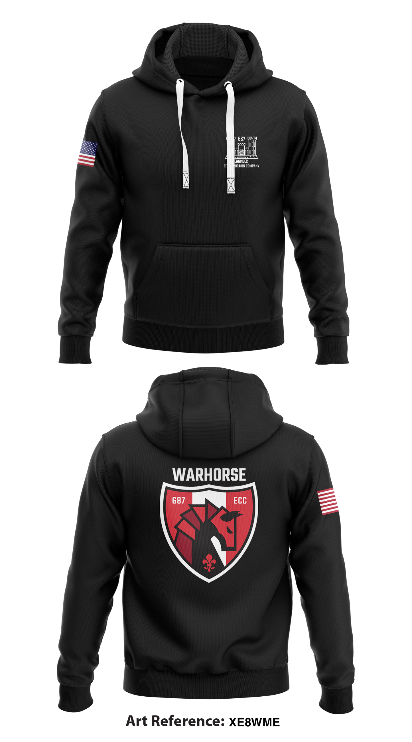 687th Engineer Construction Company Store 1 Core Men's Hooded Performance Sweatshirt - xE8WME