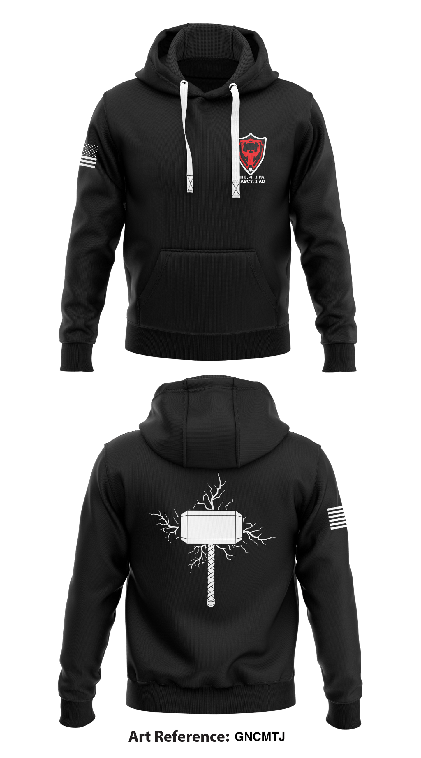 HHB (Hammer Battery), 4-1 FA, 3 ABCT, 1 AD Store 1 Core Men's Hooded Performance Sweatshirt - gncMTj