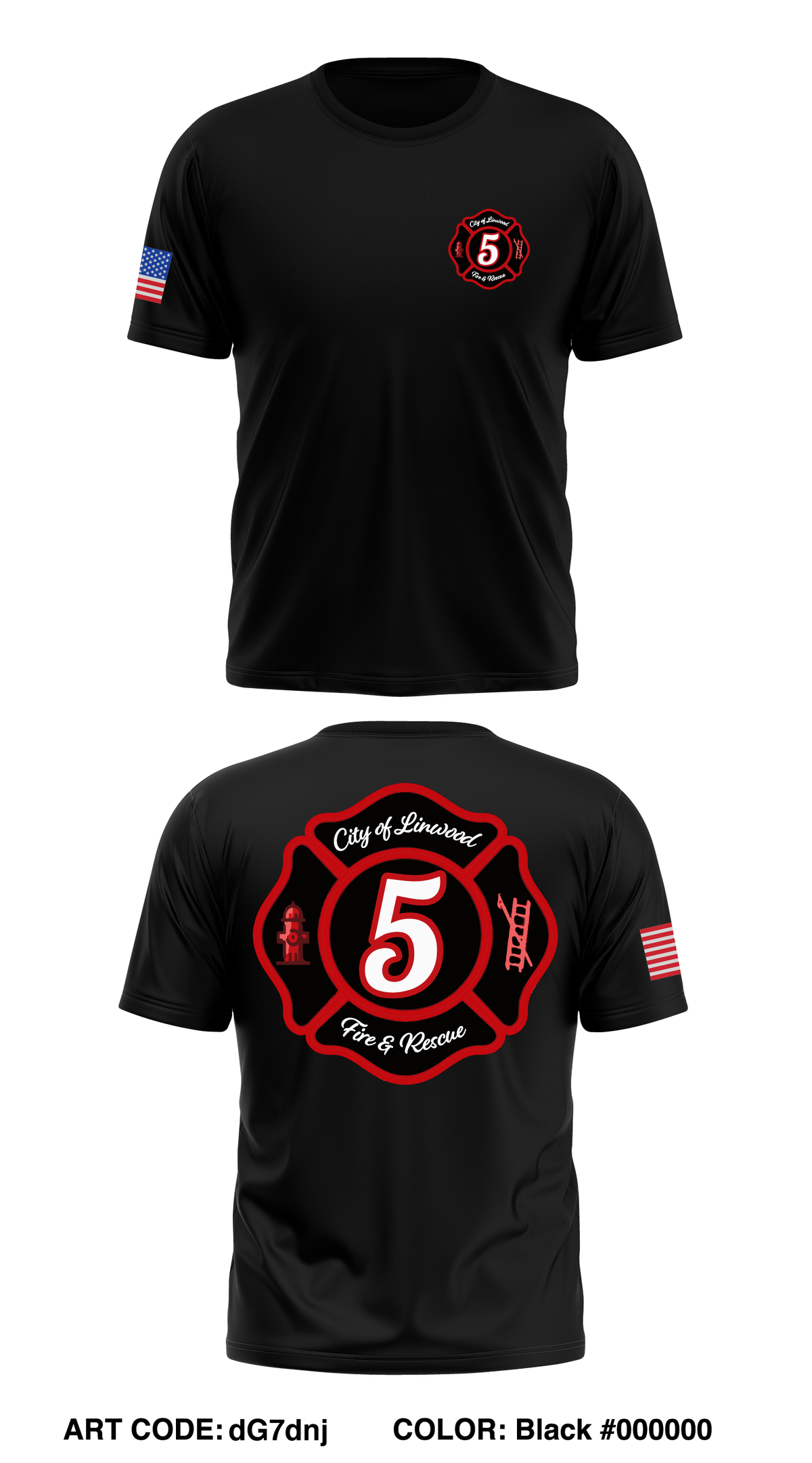 Linwood Fire Department Store 1 Core Men's SS Performance Tee - dG7dnj